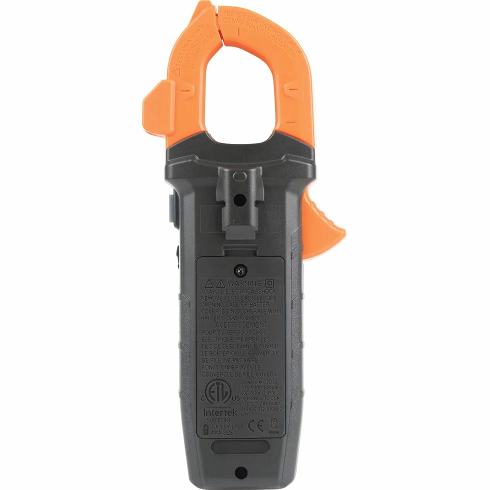 Klein Tools CL390 Pinza amperometrica digitale AC/DC auto-rangeante 400 A Display LCD ad alta visibilità Rilevamento tensione senza contatto