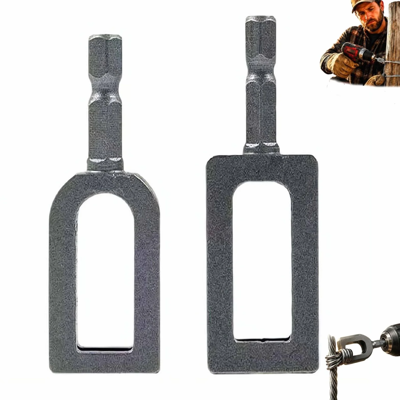 Attorcigliatore per filo di ferro con gambo esagonale 1/4 pollice 6 mm multifunzionale