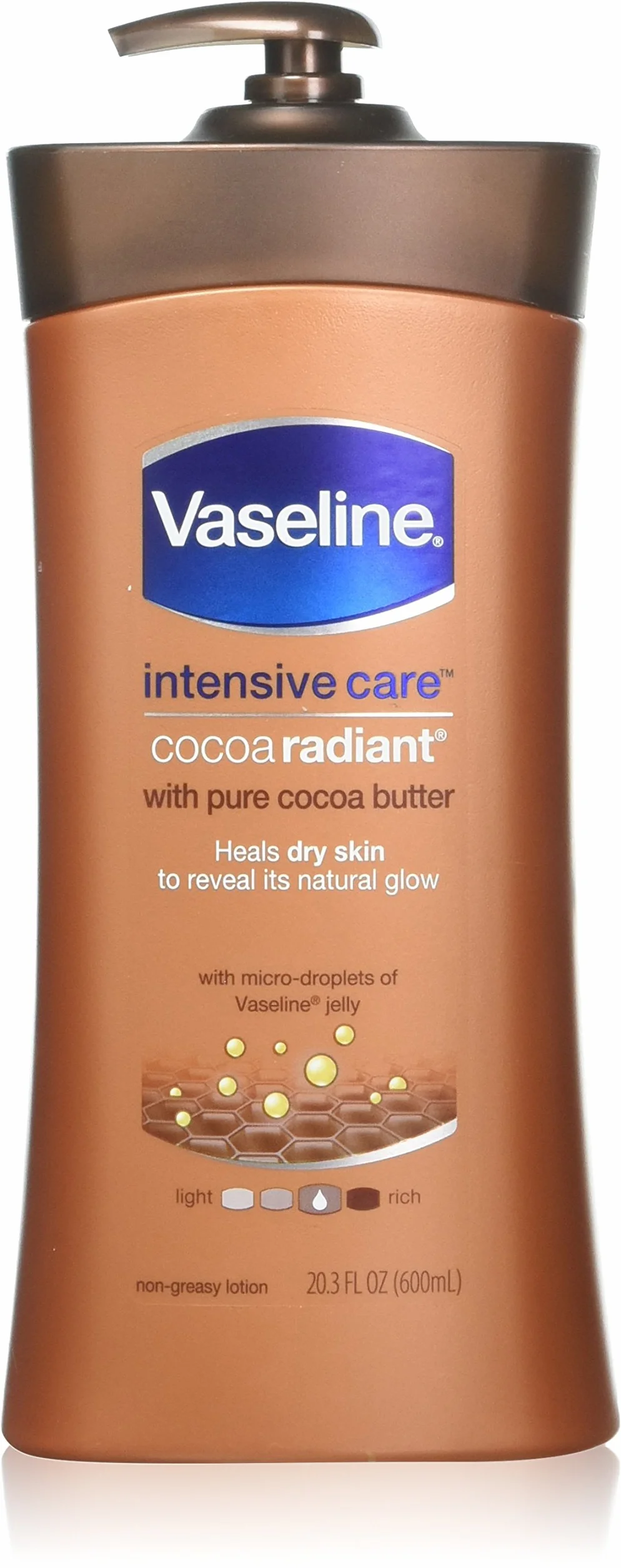 Vaseline Total Moisture Lotion 600 ml Cocoa Radiant Pump
