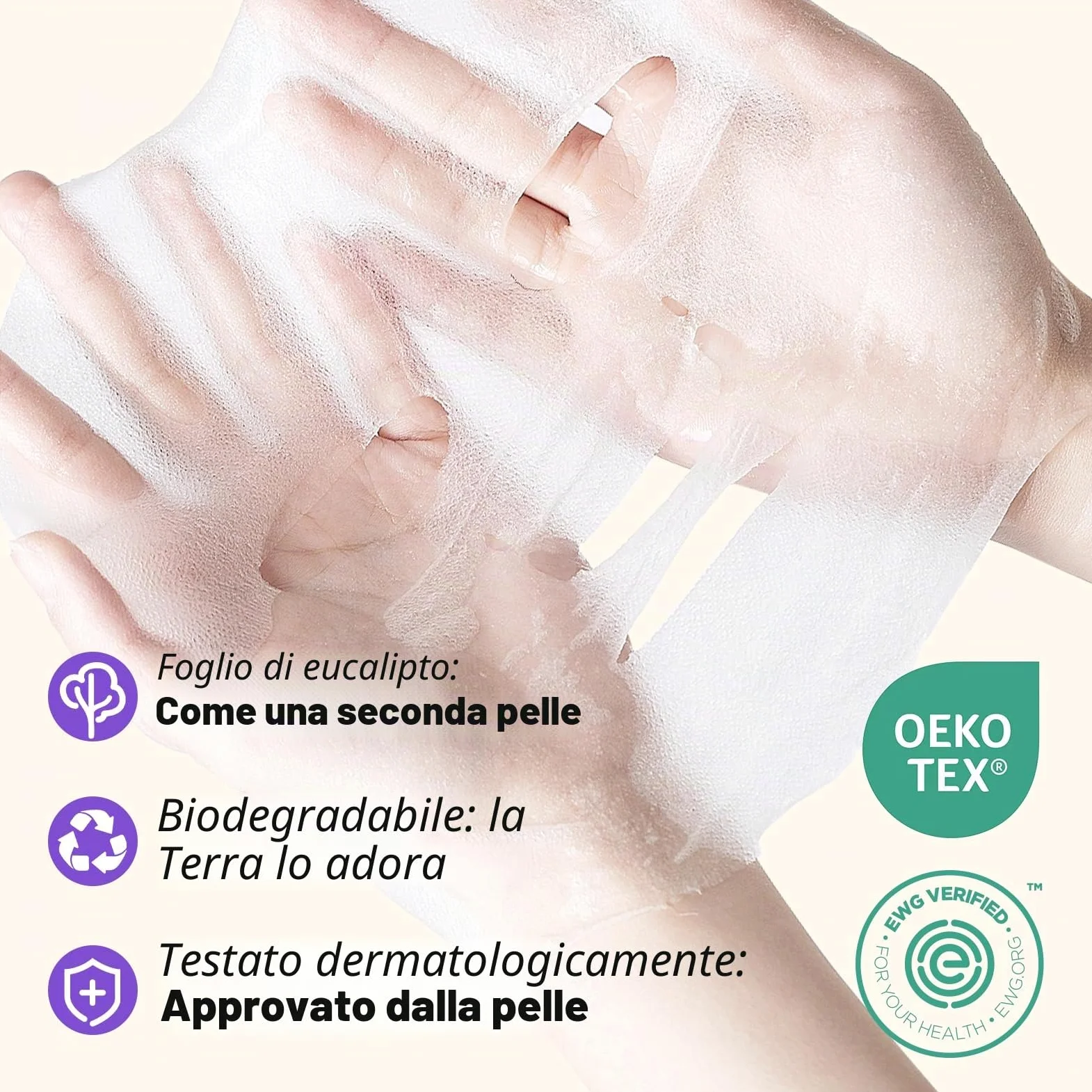 ZealSea EWG Maschere viso in tessuto, set da 21, regalo spa party per teens | Maschere clean beauty con 15 ingredienti, design color dopamine, per spa, pigiama party e sleepover, regali trendy per donne