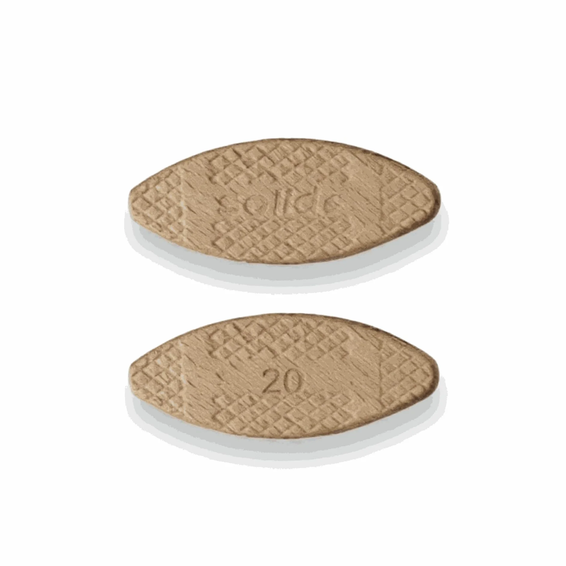 Tasselli piatti in legno di faggio 20 mm 500 pezzi SOLID compatibili con fresa per tasselli