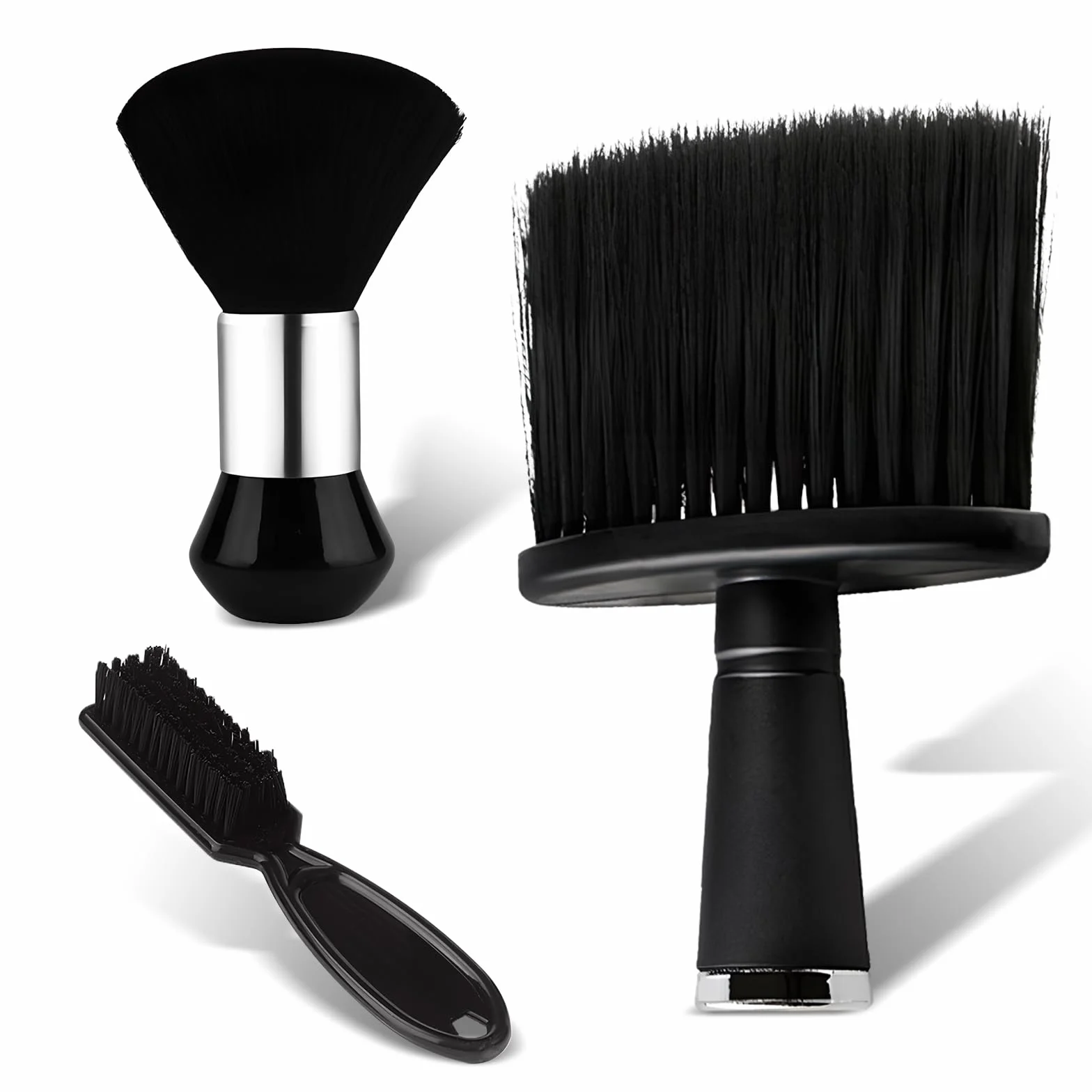 3 Pezzi Pennelli per collo, Barbiere Collo Spazzola, spazzola barbiere, spazzola barba, accessori barbiere, morbido spazzola barbiere per Strumenti di Pulizia per Barbieri