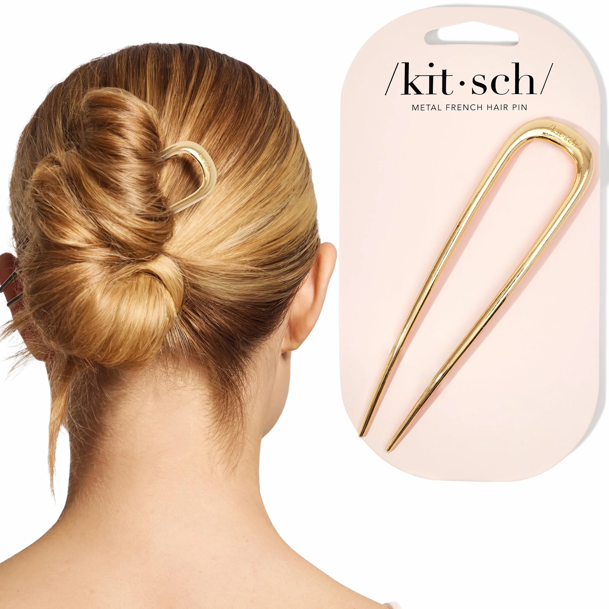 Kitsch Forcine Francesi per Capelli da Donna – Elegante e Durevole Forcella in Metallo per Acconciature a Chignon, Coda e Treccia, Tenuta Sicura Tutto il Giorno, Vestibilità Confortevole | Regali