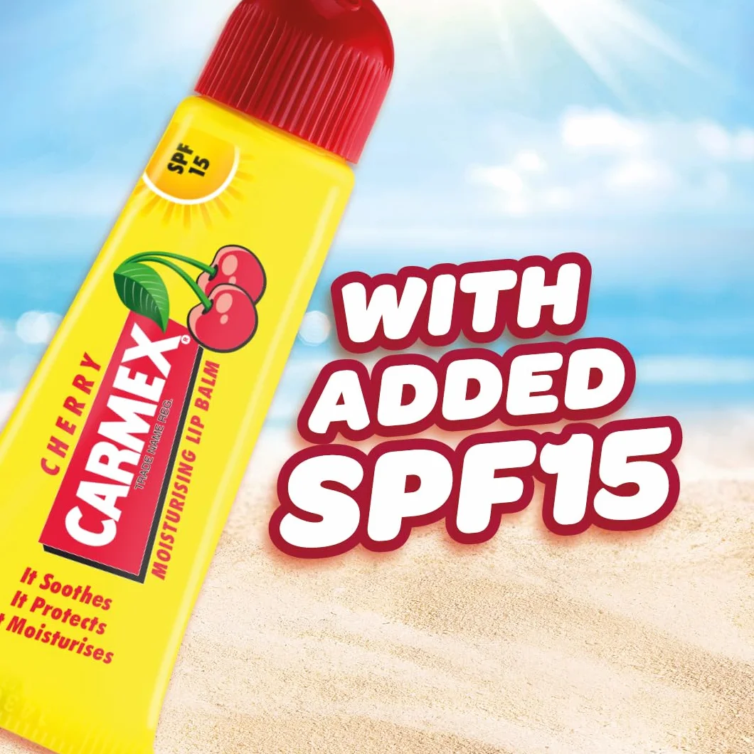 Carmex SPF15 Cherry Lip Balm Tube 10g
