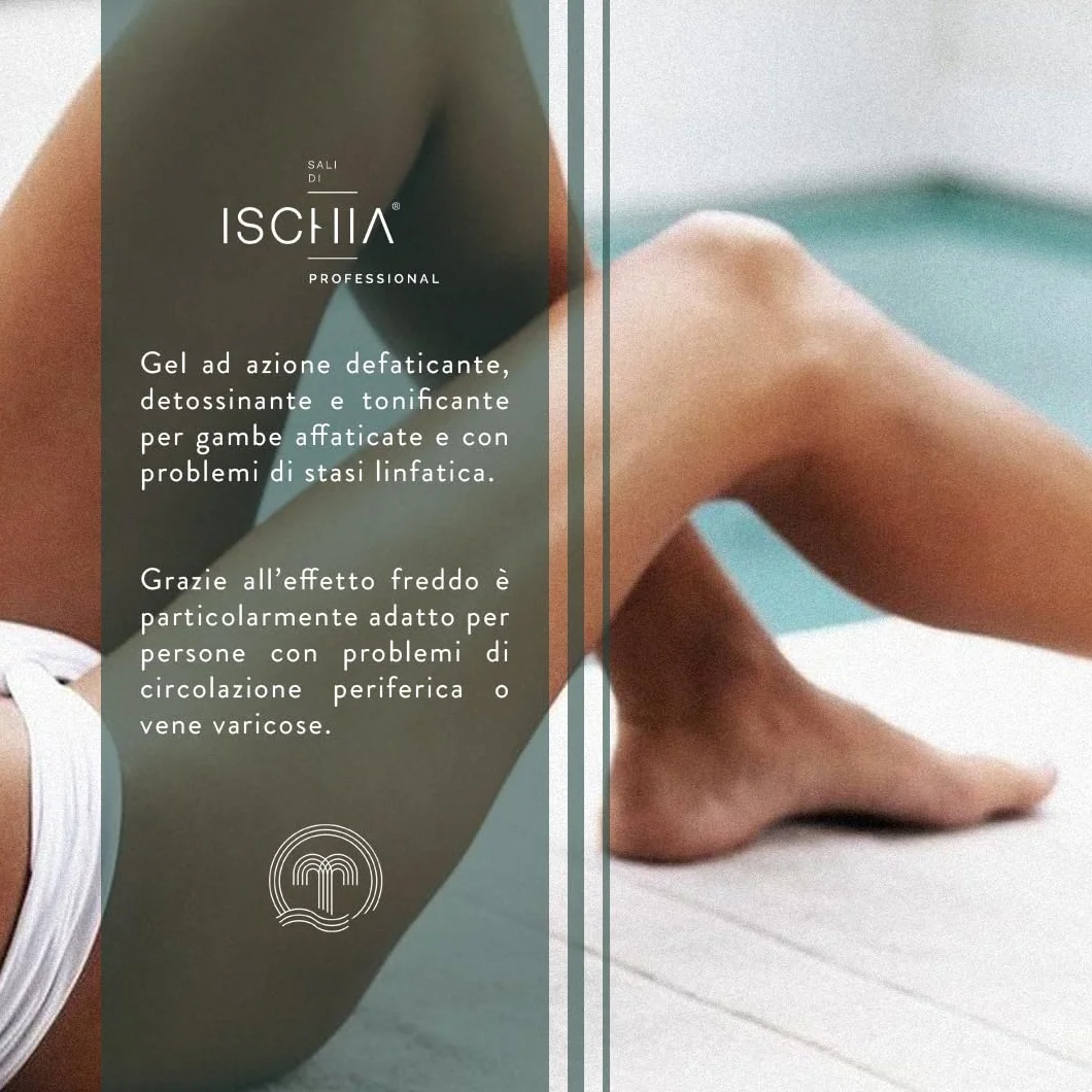 Ischia Eau Thermale [500 ml.] Criogel Gambe Stanche - Gel ad azione Defaticante, Detossinante e Tonificante - Effetto Freddo - Nickel Tested
