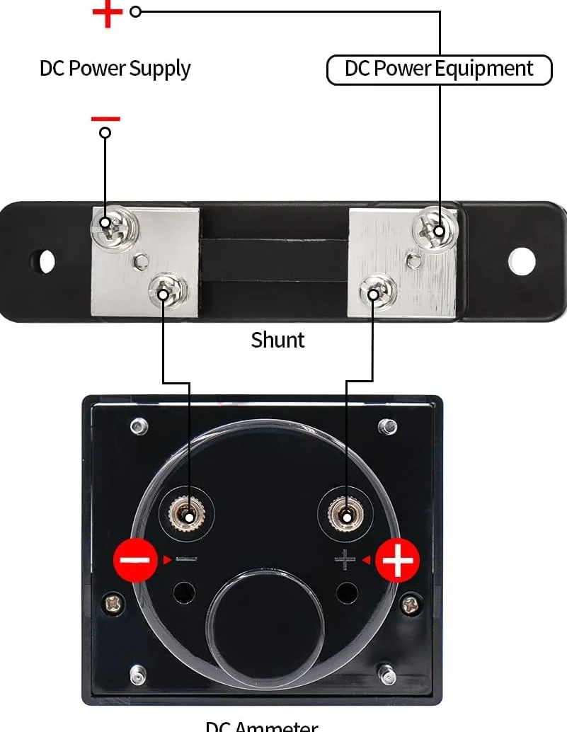 Jadeshay Resistore Shunt 50A 75mV per Amperometro Digitale Pannello di Controllo