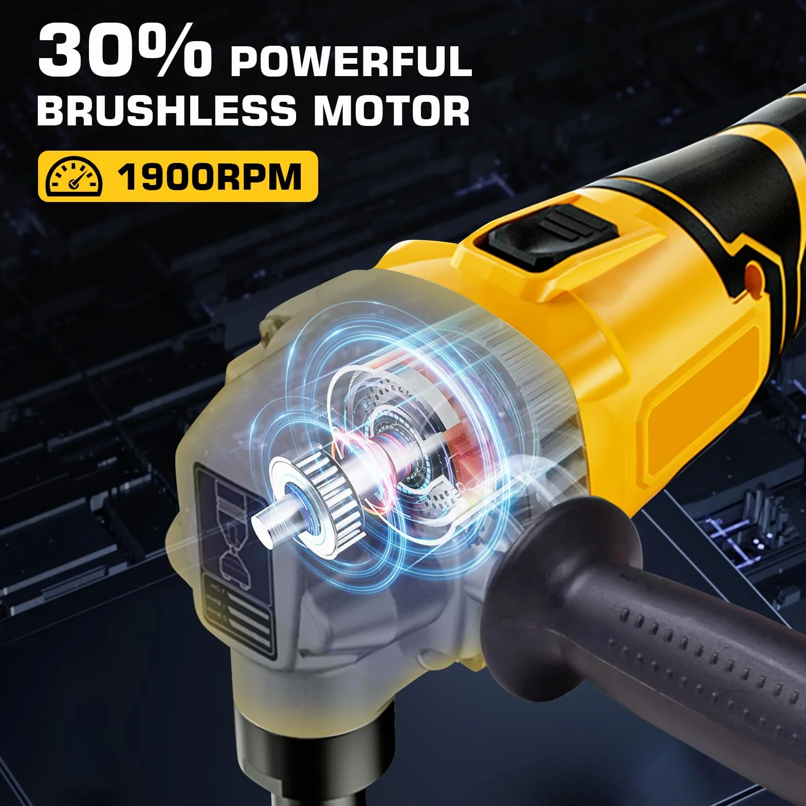Roditrice in metallo senza fili compatibile con batteria DeWalt 20V, cesoia elettrica senza spazzole 1900 giri/min testa rotante 360°
