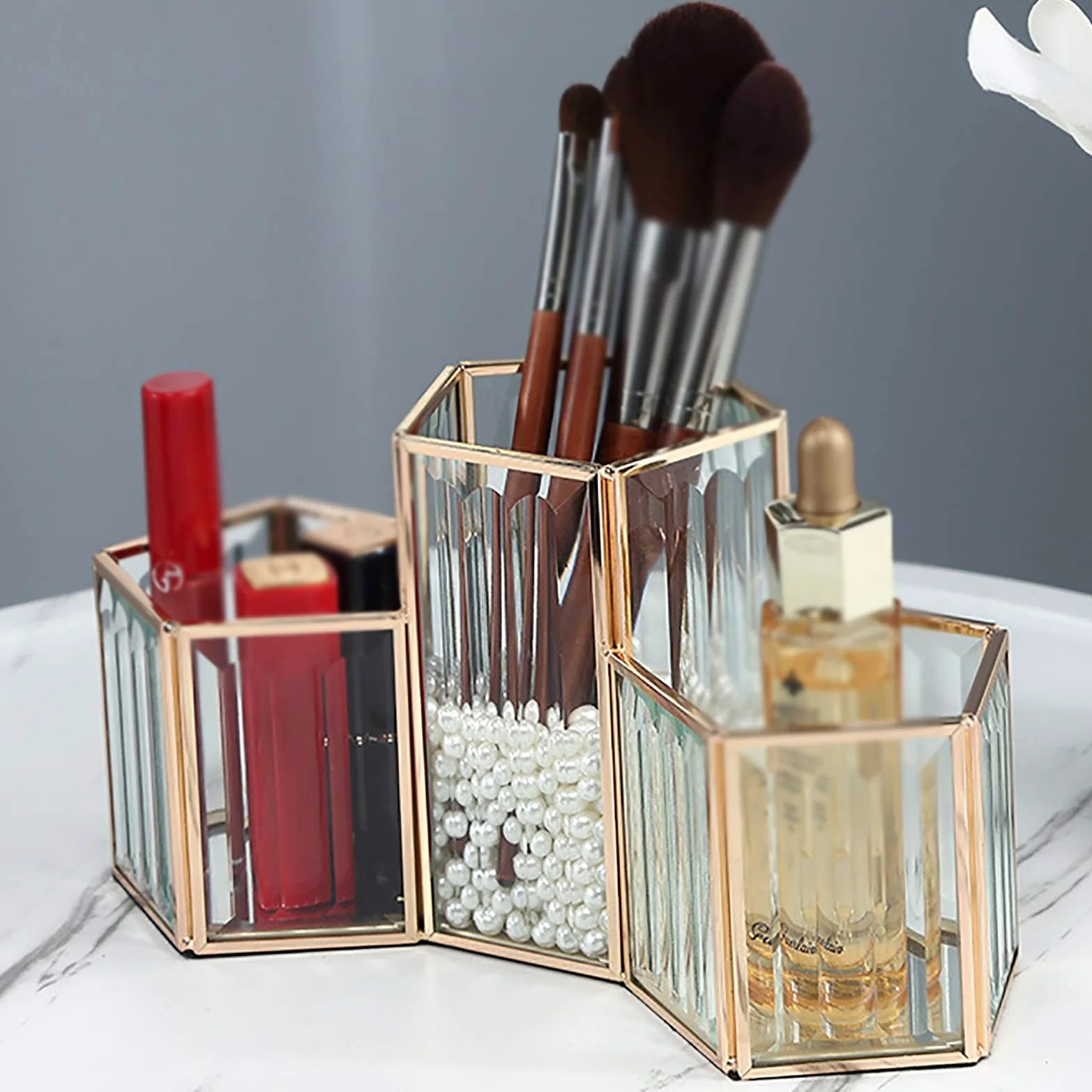 Scatola Porta Cosmetici Scatola di stoccaggio per la cura della pelle del ritaglio phnom Penh pennello spazzola per Cassettiera e Bagno