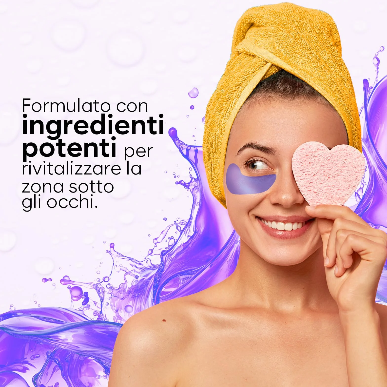 Patch Occhi Acido Ialuronico (30 Paia, 60 Pezzi) – Eye Mask Idratante e Levigante, Patches Occhiaie e Borse, Maschera Occhi in Gel Rimpolpante per Donne