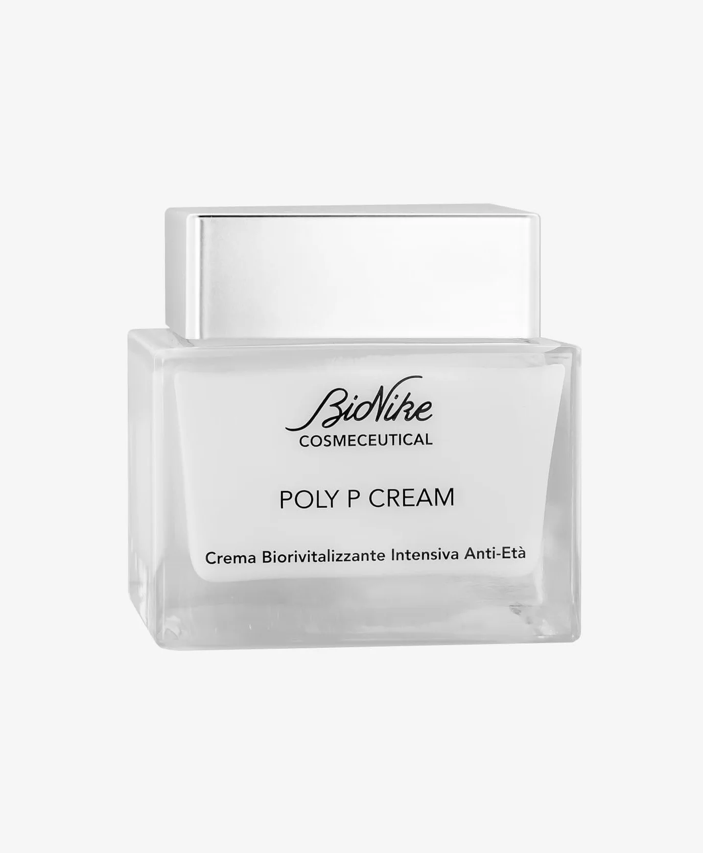 Bionike Cosmeceutical - Poly P Cream Crema Viso Antietà Intensiva, con Peptidi e Polidatina, Azione Rimodellante, Riempie e Distende le Rughe e Dona una Pelle Compatta, Elastica e Rimpolpata, 50 ml