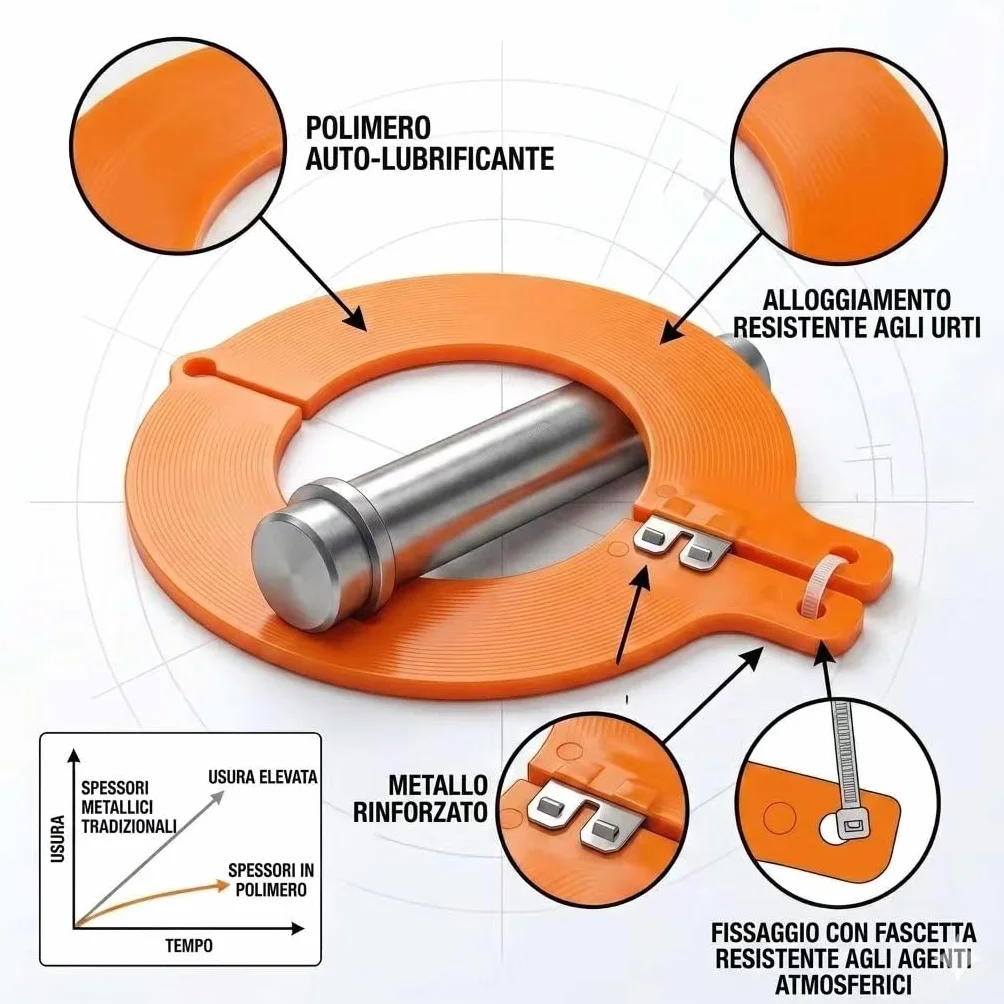 Kit di Spessori per Perni Benna Escavatore Zero-Gioco 50 mm 3 mm Compatibile JCB Kubota CAT Komatsu Volvo Confezione da 10