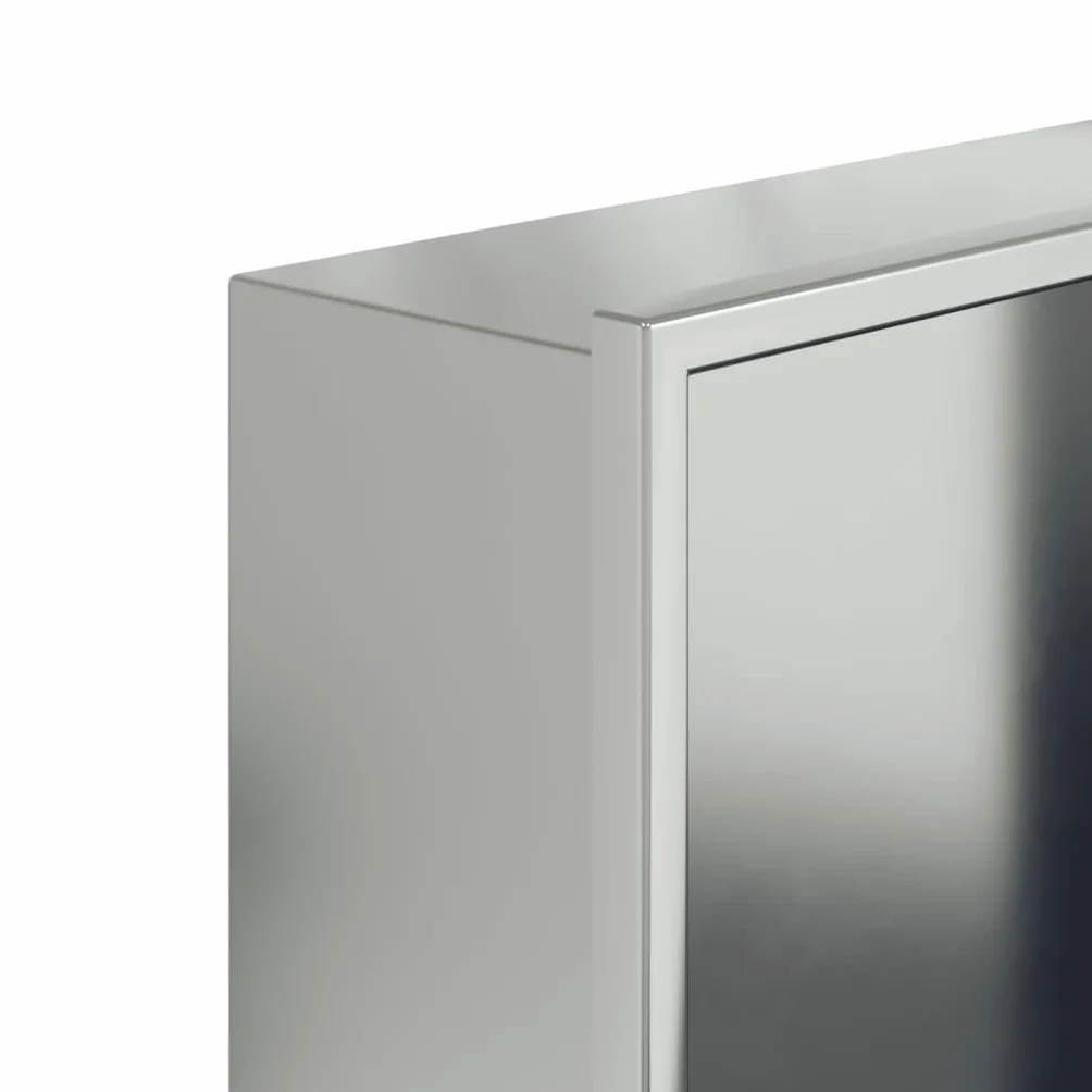 Nicchia per Doccia Argento Spazzolato 32x62x9cm Acciaio Inox