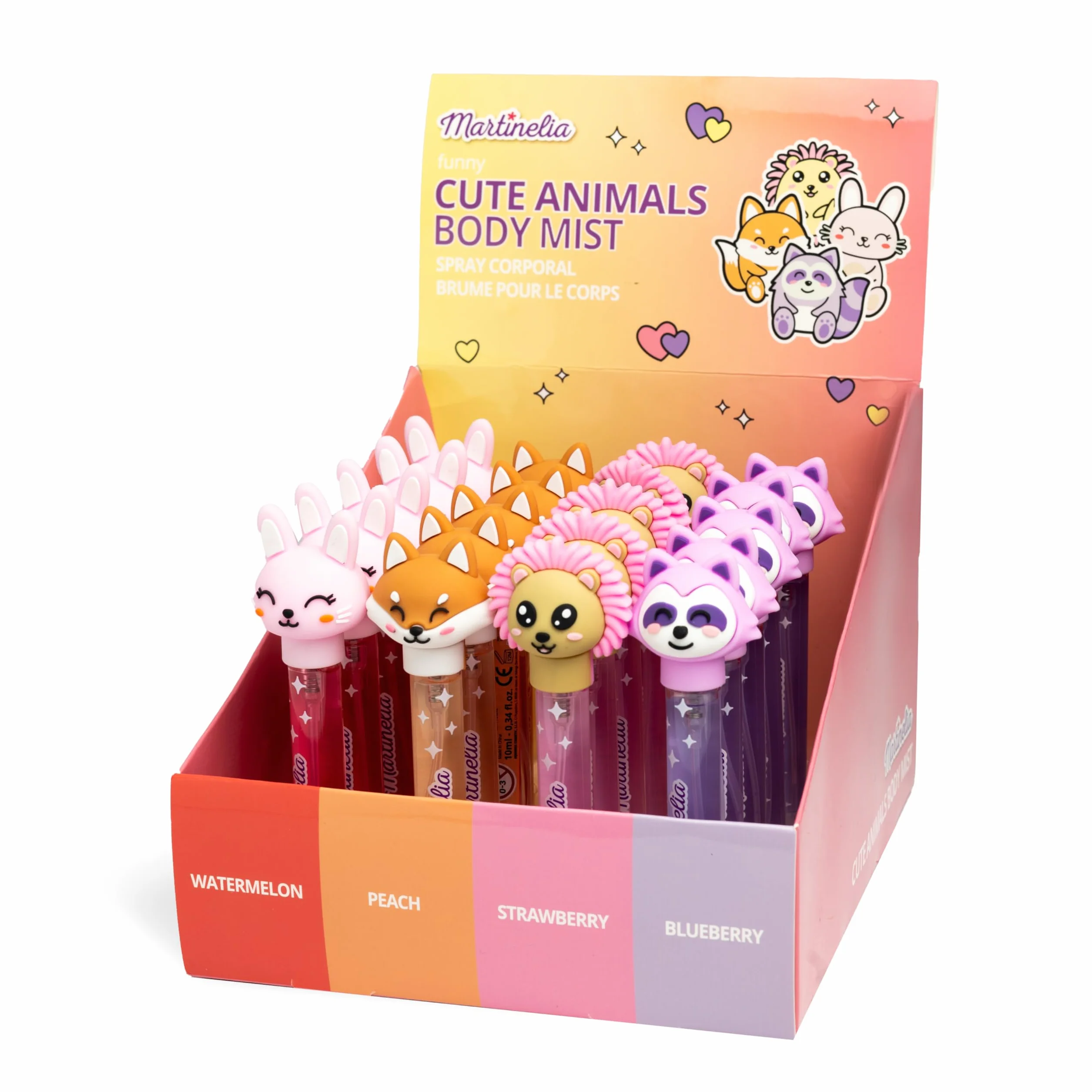 MARTINELIA - Eau de toilette per bambini - Profumo tascabile Animali carini per ragazze, routine di bellezza - Formato di viaggio - Modello casuale: anguria, pesca, fratello o mirtillo