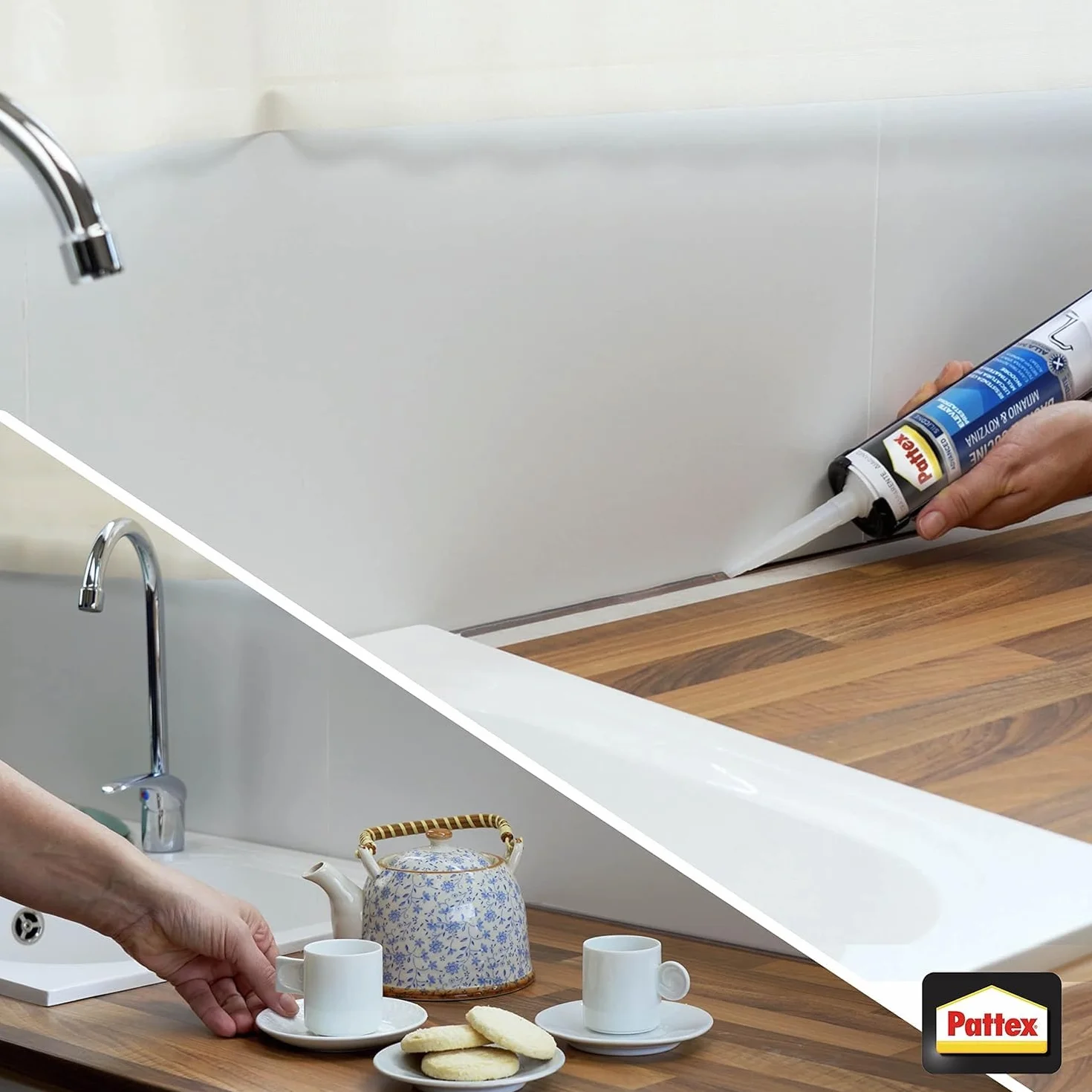 PATTEX Bagni&Cucine Premium Silicone Trasparente Sigillante 280 ml