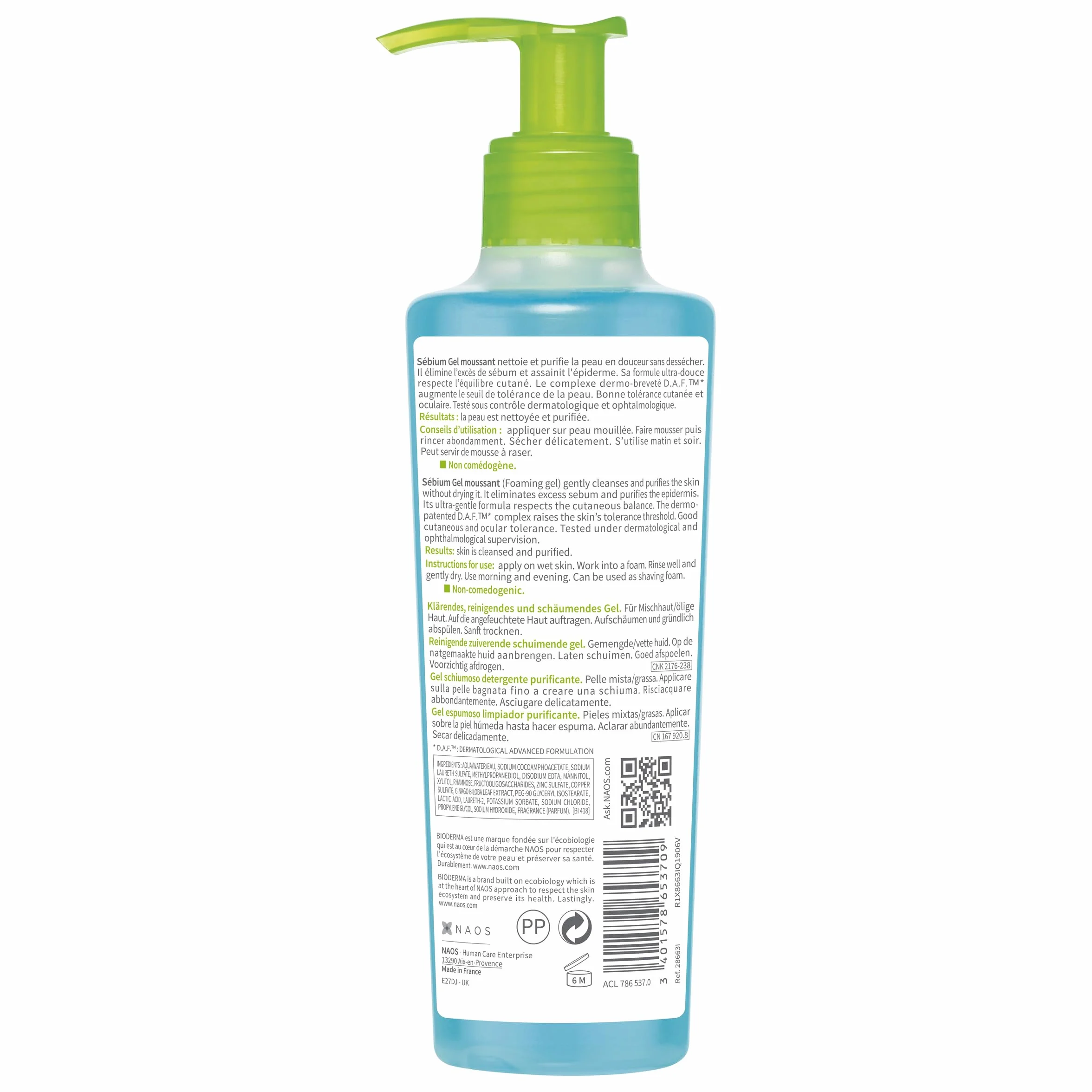 BIODERMA Sébium Reinigungsgel, 200 ml Gel