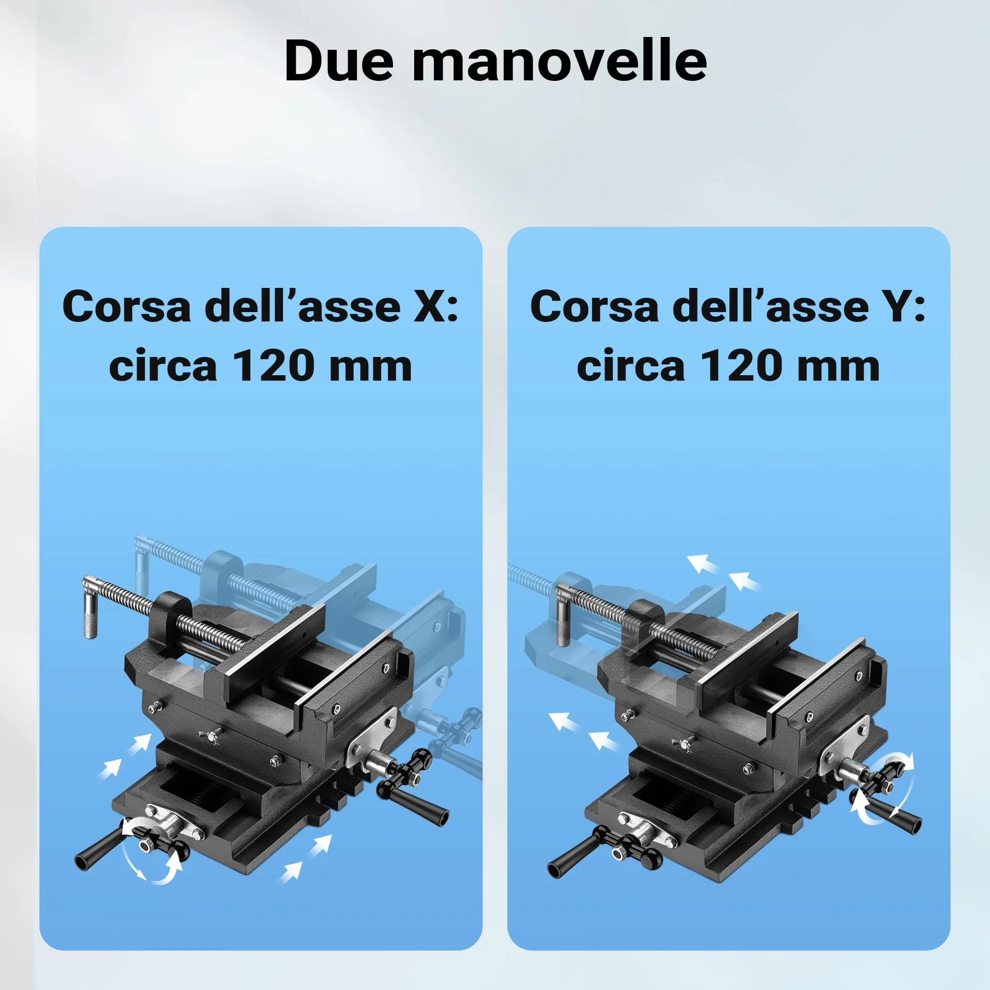 Morsa a croce per trapano 150mm a 2 assi X-Y per macchine trapani a colonna