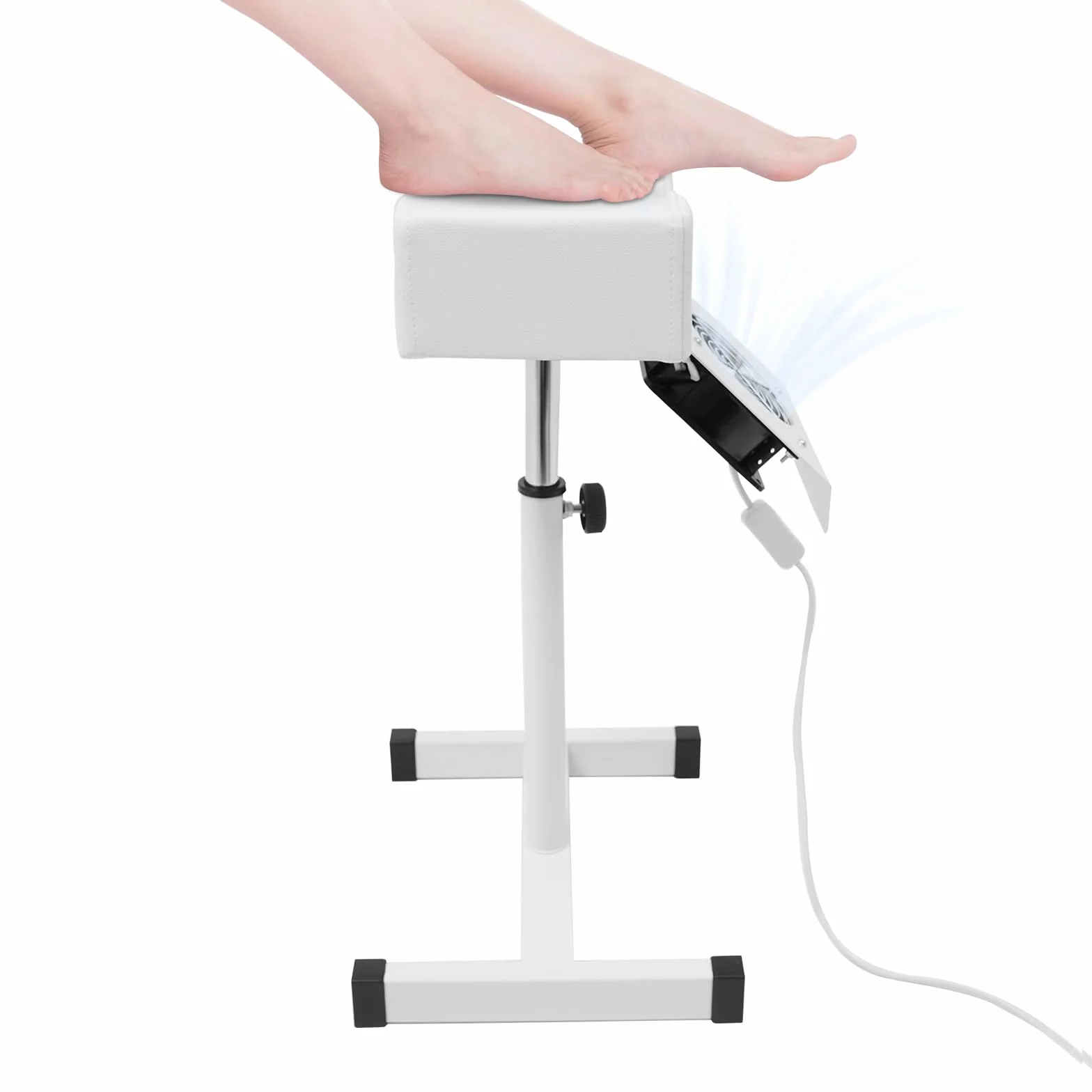 Pedicure Poltrona Estetista con Catturapolvere Poggia Piedi Pedicure Manicure Sgabello Regolabile Adatto per Barbieri, Centri Benessere