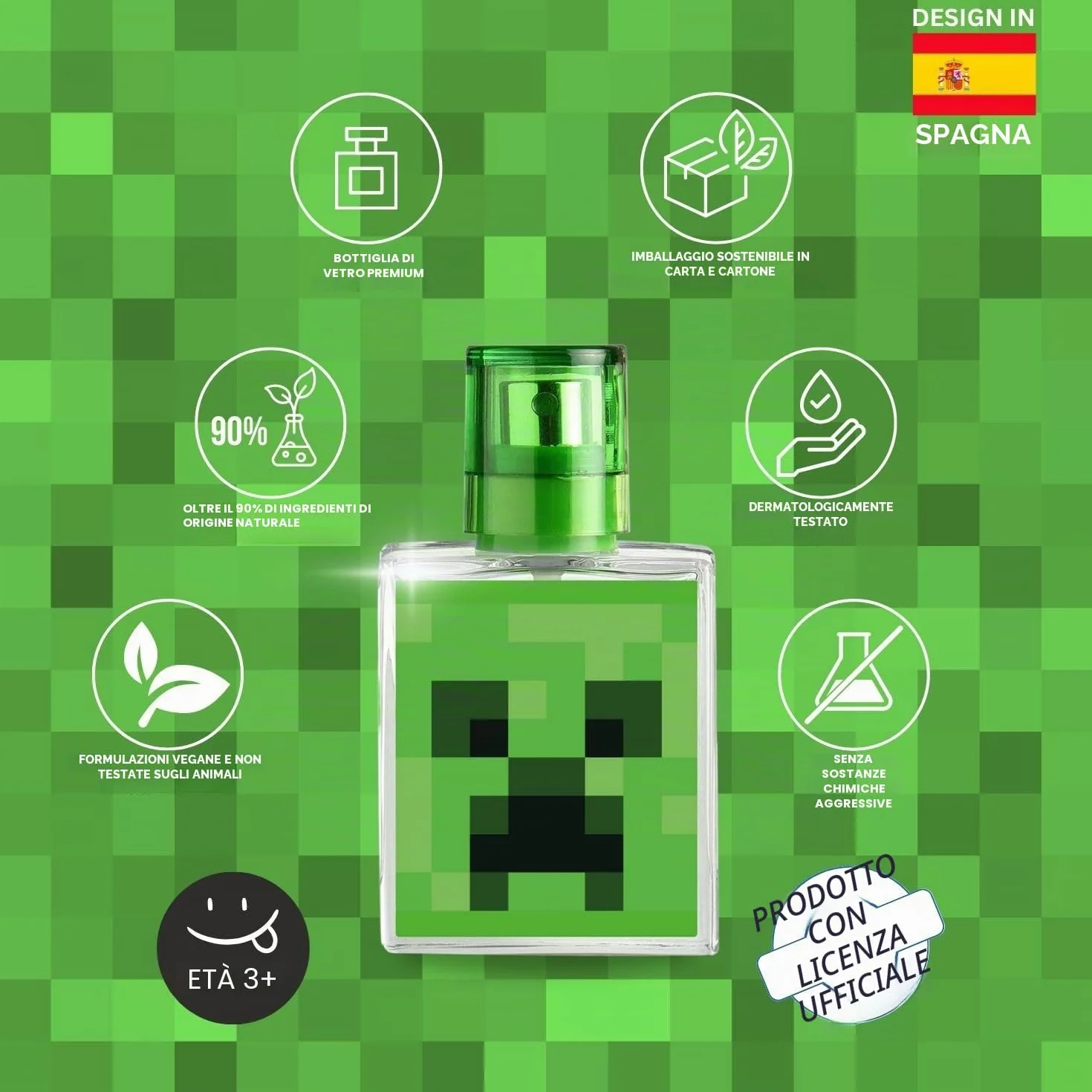 Air Val Minecraft - Eau de Toilette per bambini, 30 ml