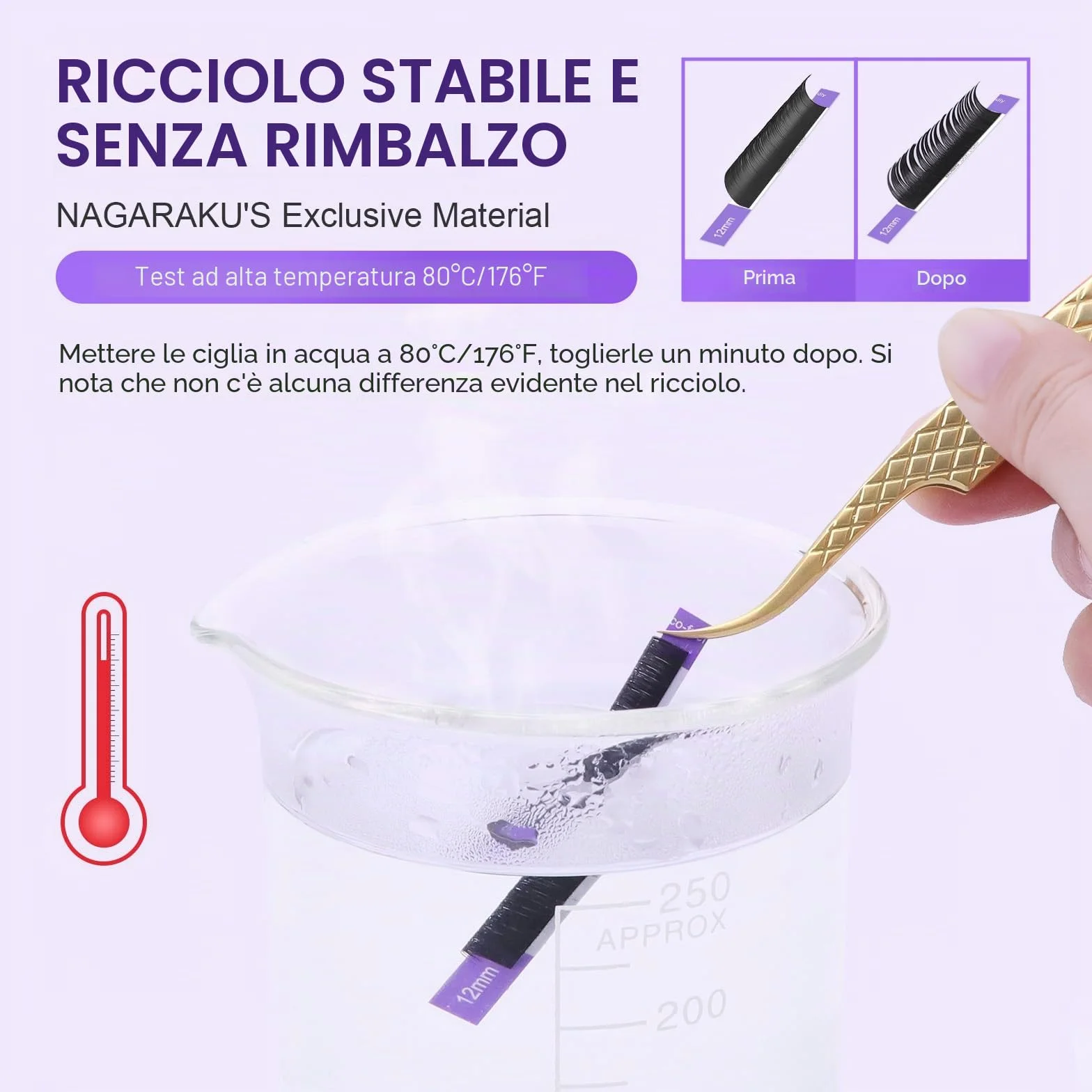 NAGARAKU Individuali Ciglia Classiche 1:1 Extension Ciglia Professionali Effetto Volume Russo Leggere Morbide Naturali Punte Long Taper Sottili Radici Senza Colla Nero Opaco 16 Rows (0.07mm C 7-15mm)