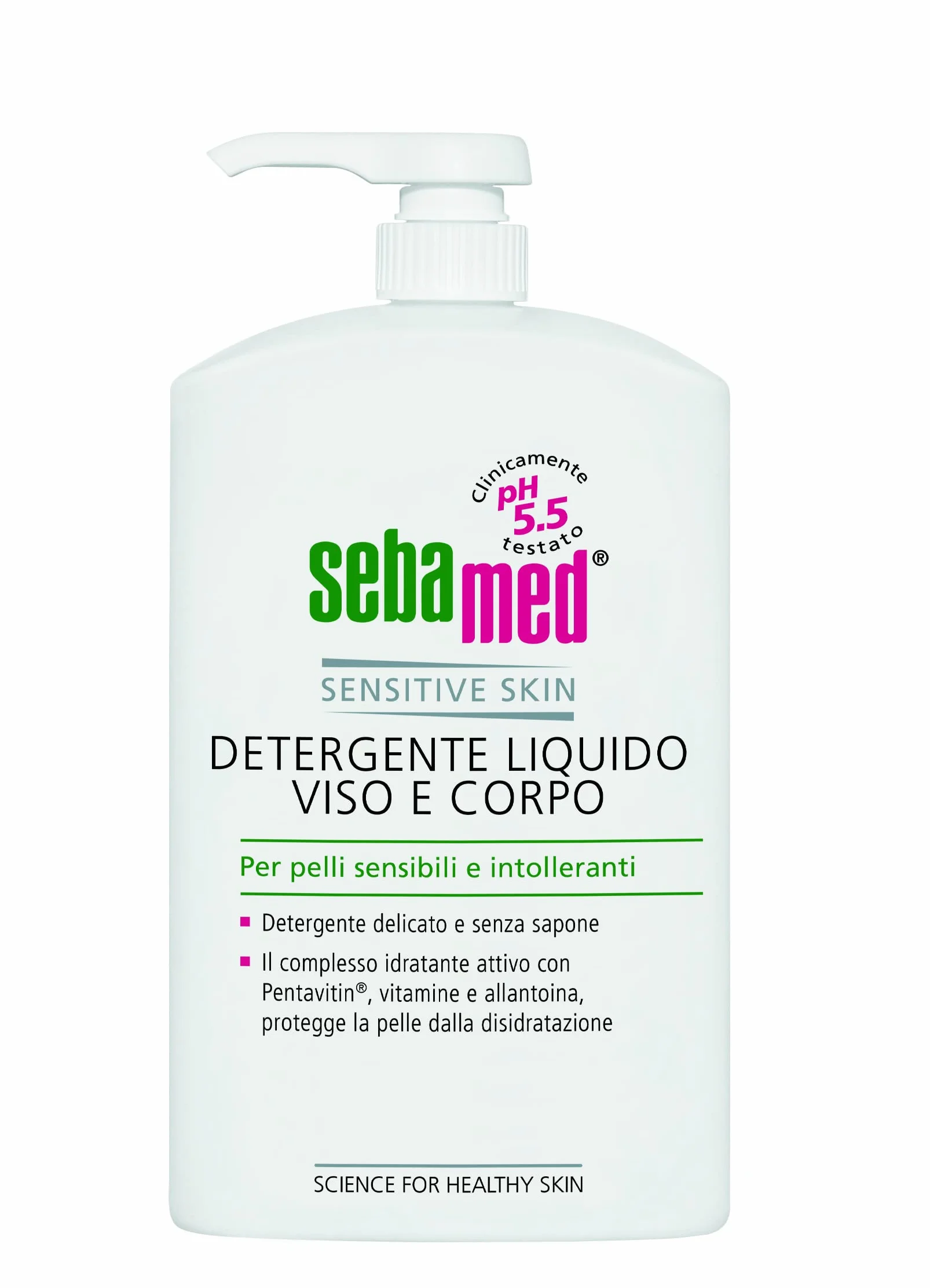Sebamed Detergente Liquido Viso e Corpo, per Pelli Sensibili e Intolleranti, pH 5.5, 1000ml