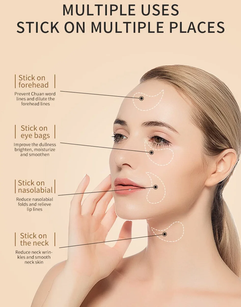 Patch Occhi,60 pezzi Maschera per Gli Occhi, Maschera per il trattamento sotto gli occhi in oro, Per Anti-Rughe Anti-Età ed Idratante Ridurre Borse Occhiaie e Puffiness