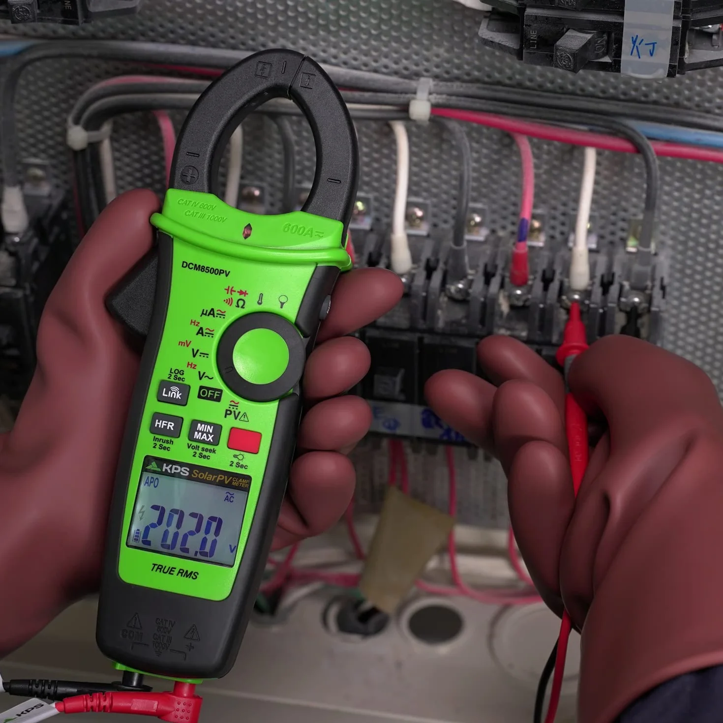 Pinza Amperometrica TRMS con Bluetooth KPS-DCM8500PV 1500VAC 2000VDC 600A 4000µA DC Solari