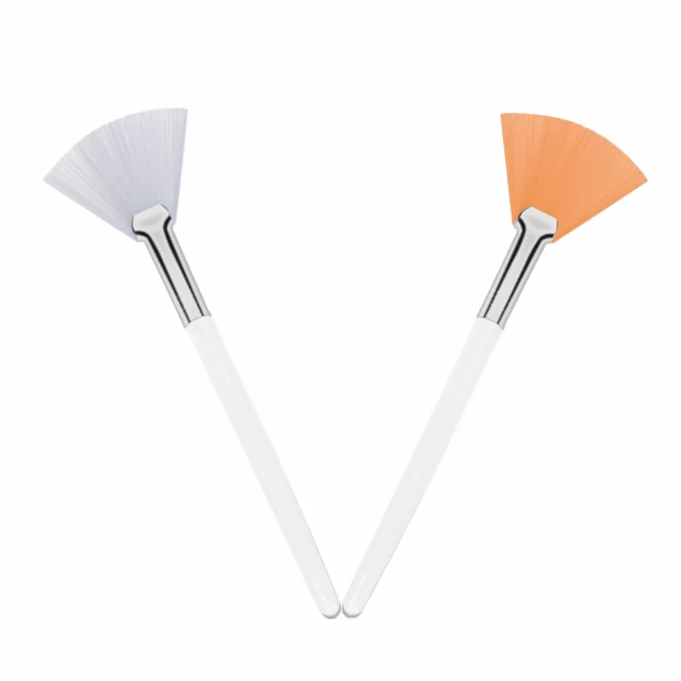 Spazzole per Maschera, 2 Pcs Spazzole a Ventaglio, Morbido Ventaglio Facciale Pennello, Maschera Facciale Applicatore, per Maschera di Fango, Trucco Strumenti