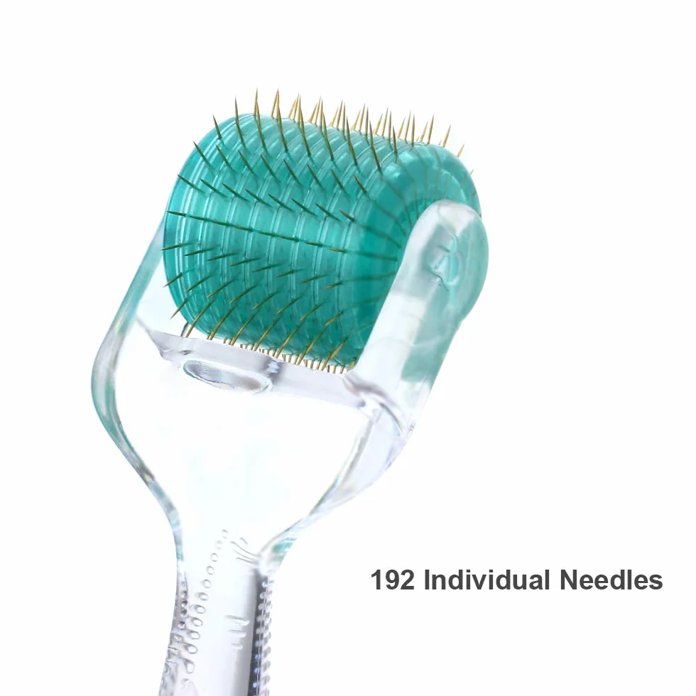 AG192 Dermaroller 1.5mm con micro-aghi in titanio per la cura della pelle, per le rughe del viso, perdita di capelli, smagliature, ricrescita dei capelli, kit per microneedling