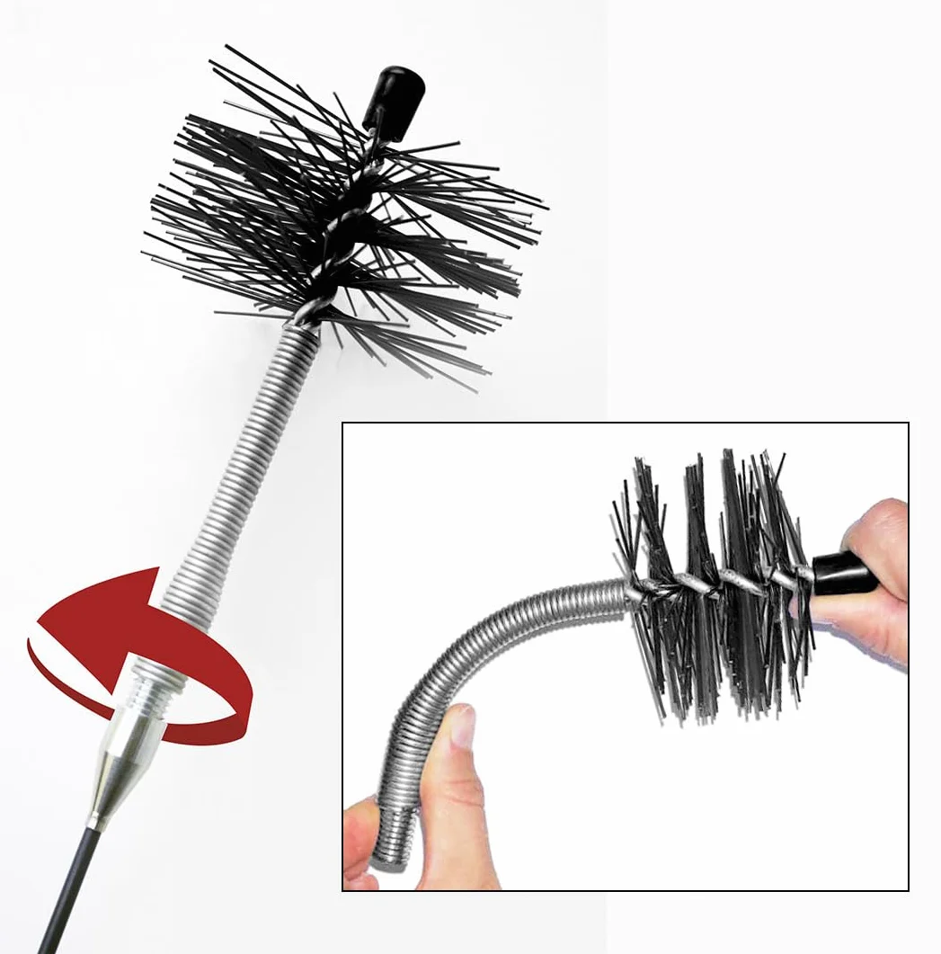 Nuovo ULTRABrush Kit pulizia Canna Fumaria stufa a Pellet Set 3 pezzi