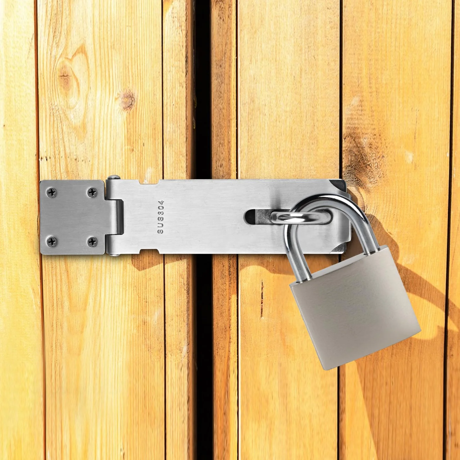 Haspe Serratura di Sicurezza 12,7 cm Acciaio Inox per Cancello