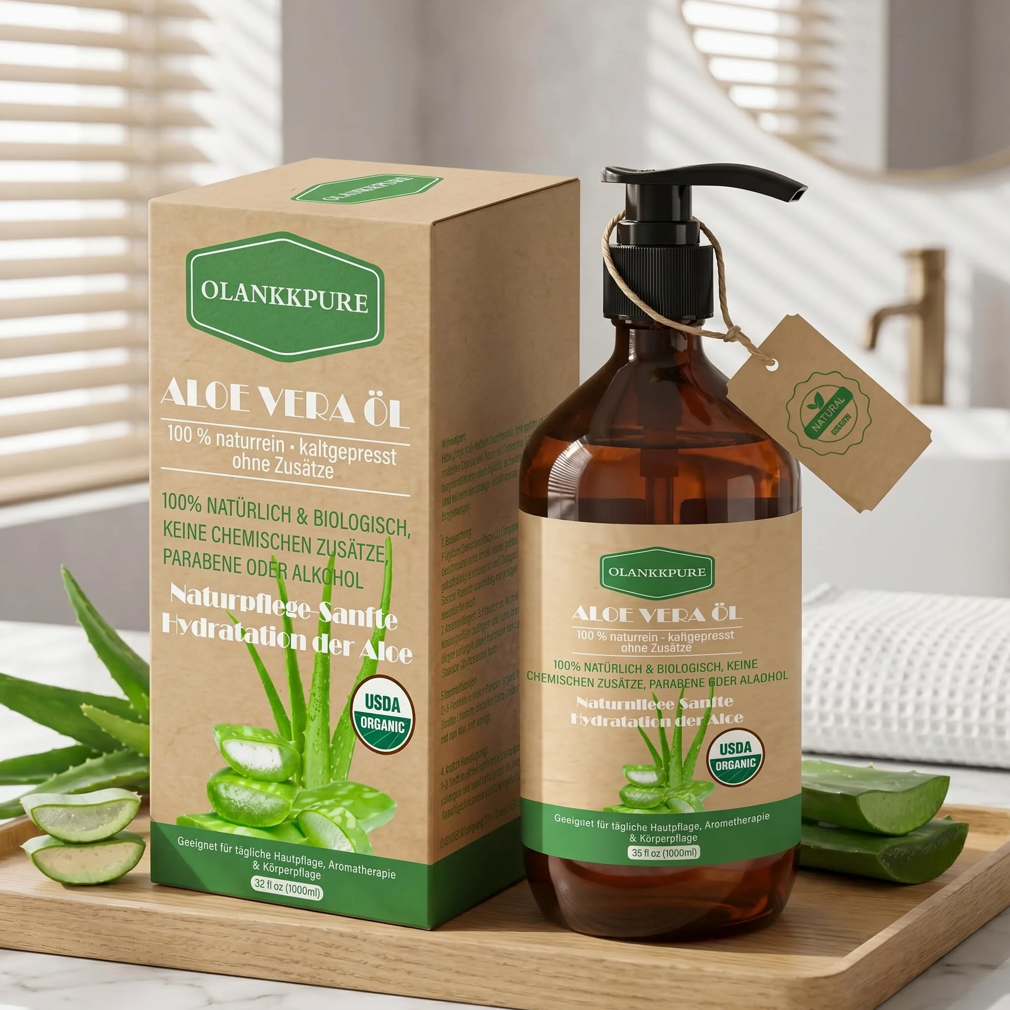 Olio di jojoba al profumo di aloe, 1000 ml di olio di jojoba biologico spremuto a freddo con aroma naturale di tonalità verde per lenire la pelle, rafforzamento delle unghie, cura dei