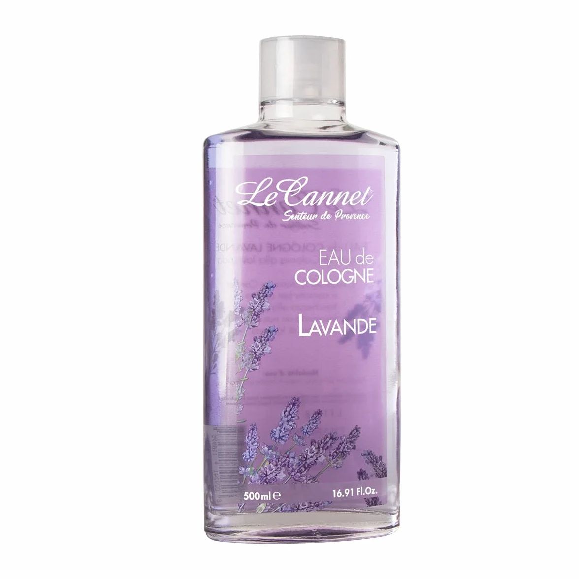 LE CANNET | Eau De Cologne - Acqua di Colonia Donna, Profumo Naturale e Sensazione di Freschezza, Perfetta per chi Ama le Fragranze più Classiche, Lavanda, 500 ml