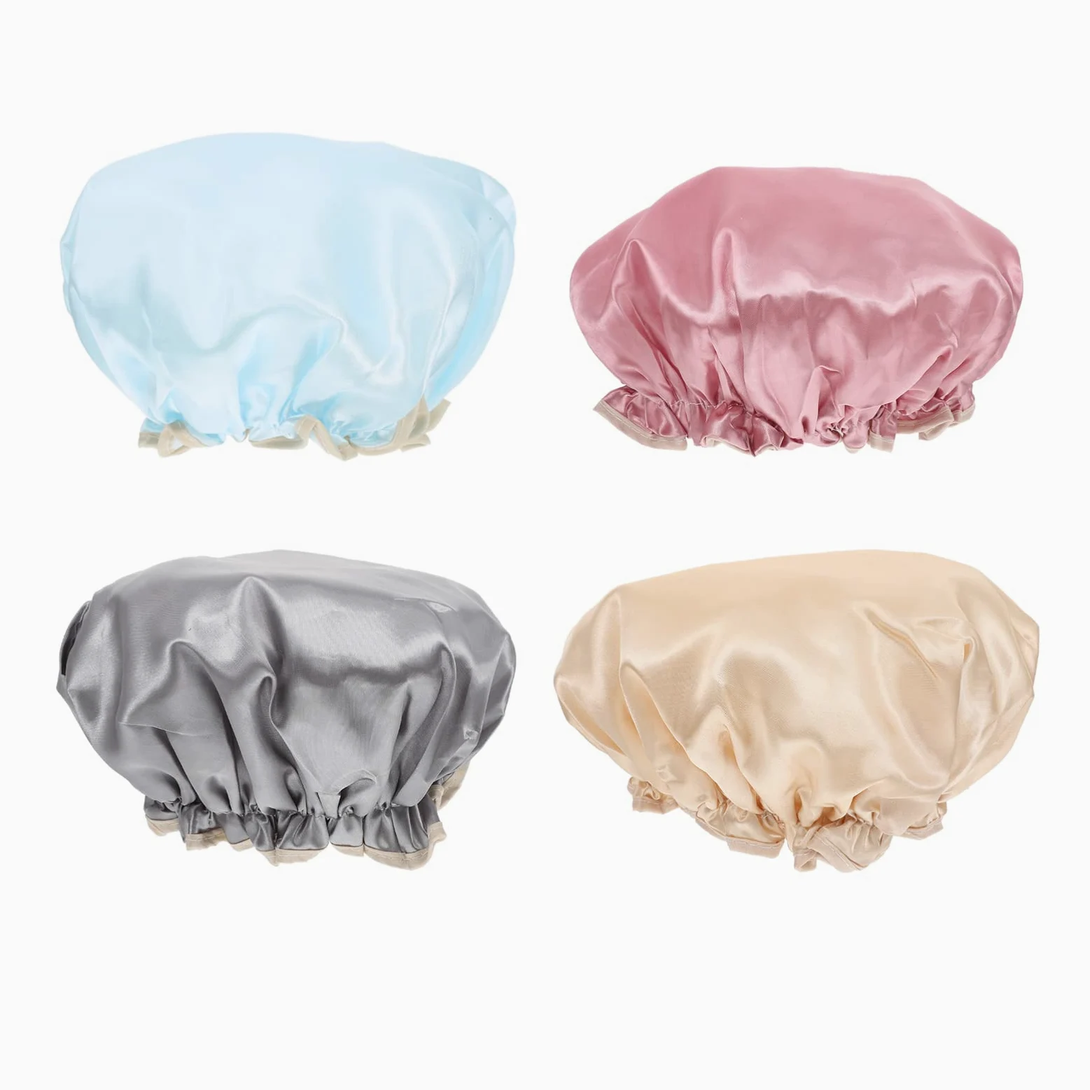 FRCOLOR 12pezzi Cuffie Impermeabili Cuffie Per Peva Rosa Grigio Blu Per Spa e Trattamenti