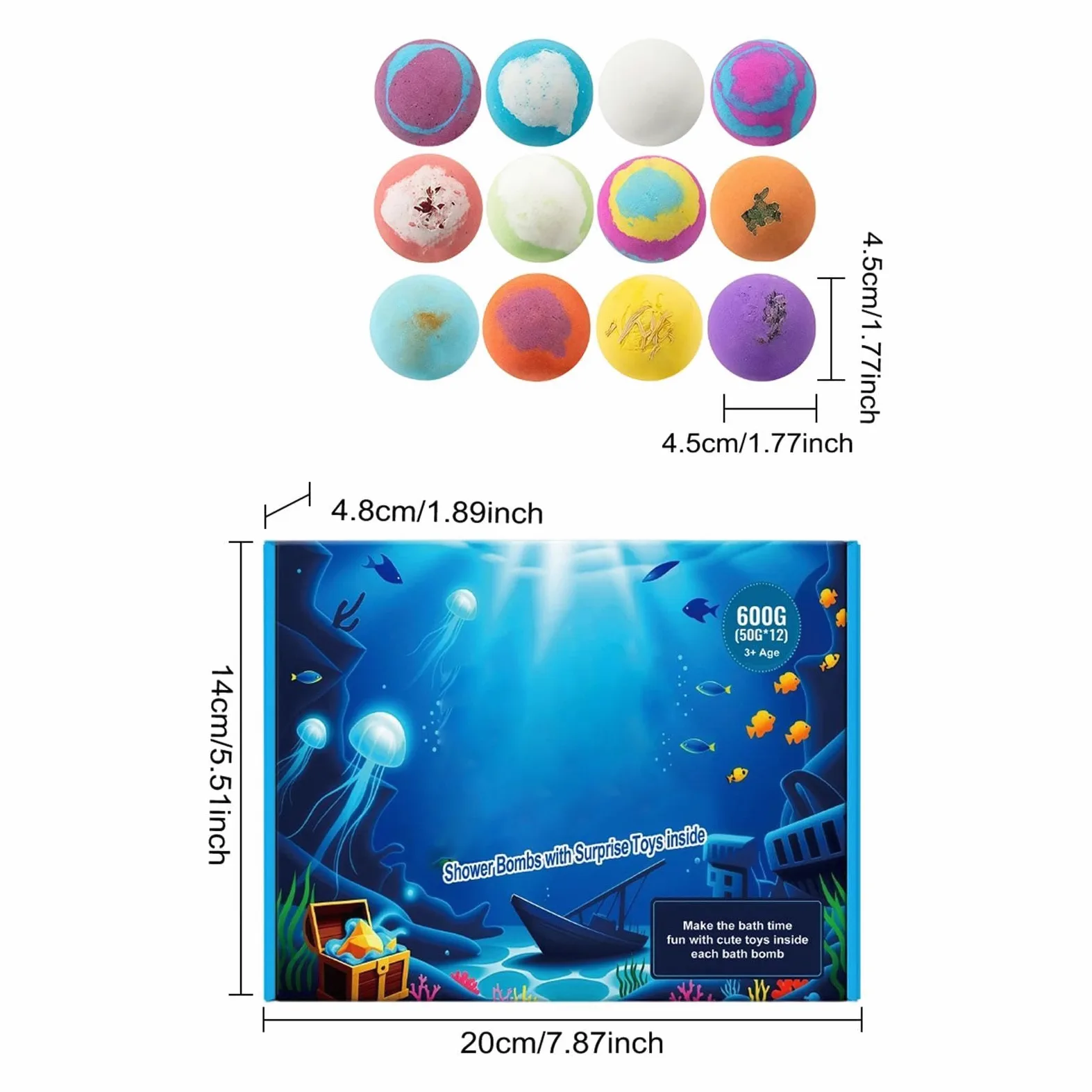 Palline da Bagno per Donne 12 Pezzi Detergente Naturale Rilassante per la | Palle da Bagno Oleose Per Spa Doccia Vasca Bambini E Bambine Calza Cesto Compleanno