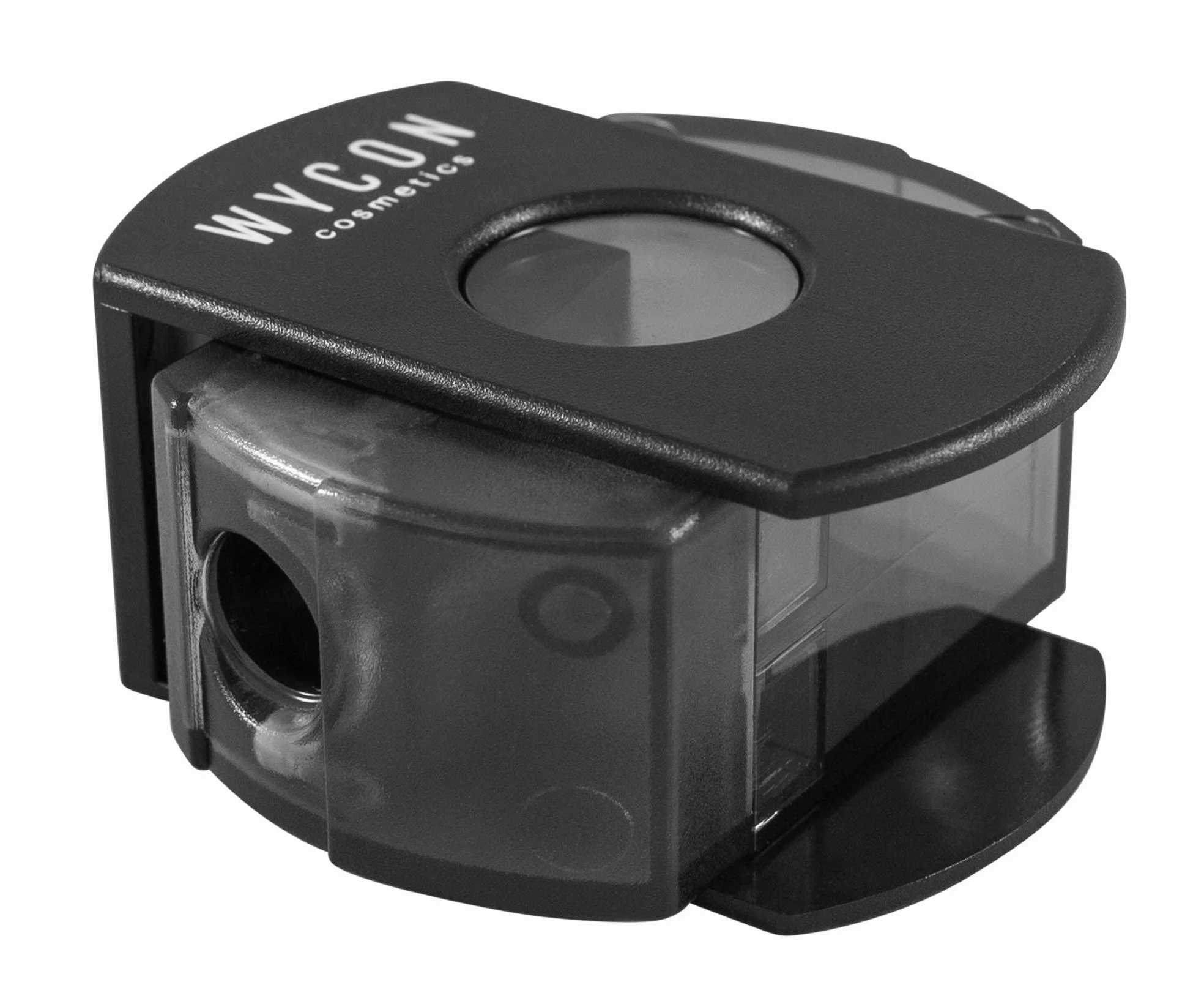 WYCON cosmetics TEMPERINO SHARPENER - Temperino Matita Occhi Professionale, Temperamatite con Serbatoio Trucco Rotante, Temperino Make up Matite Labbra
