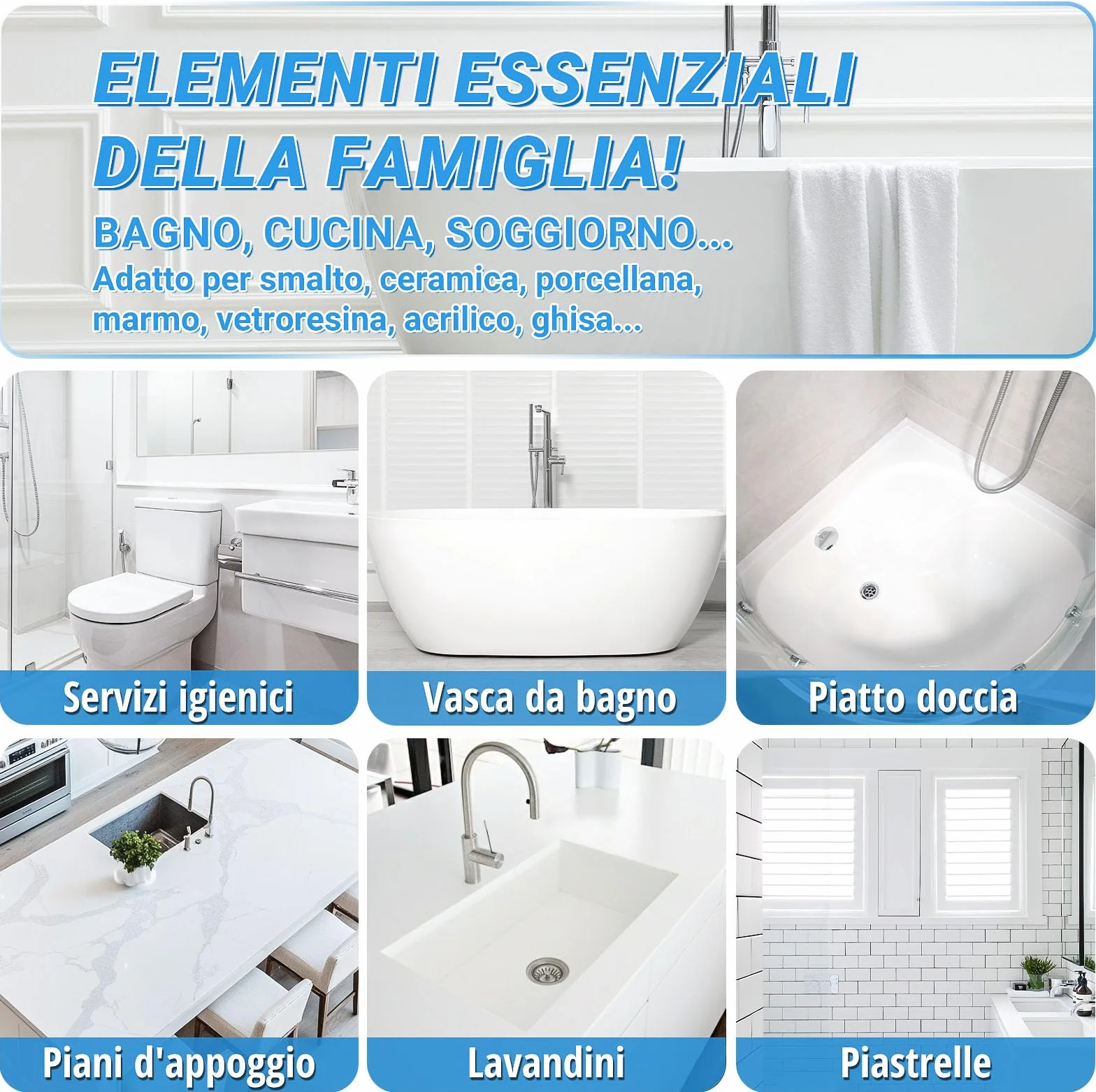 TUFINEIN Kit Riparazione Vasca da Bagno 140g Ceramica Smalto Porcellana
