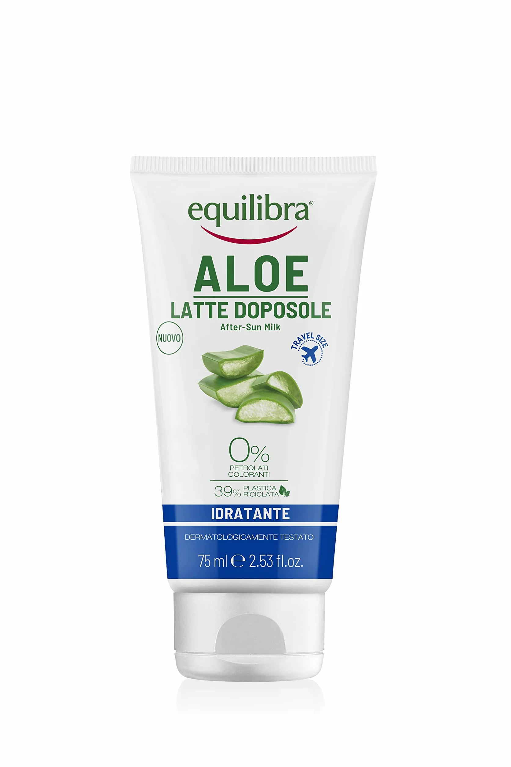 equilibra, Pochette Vacanze Italiane, con Aloe Crema Solare SPF 50+, Aloe Latte Doposole, e Aloe Doccia-Shampoo, in Pratico Formato da Viaggio, Dermatologicamente Testati, Adatti a Pelli Sensibili