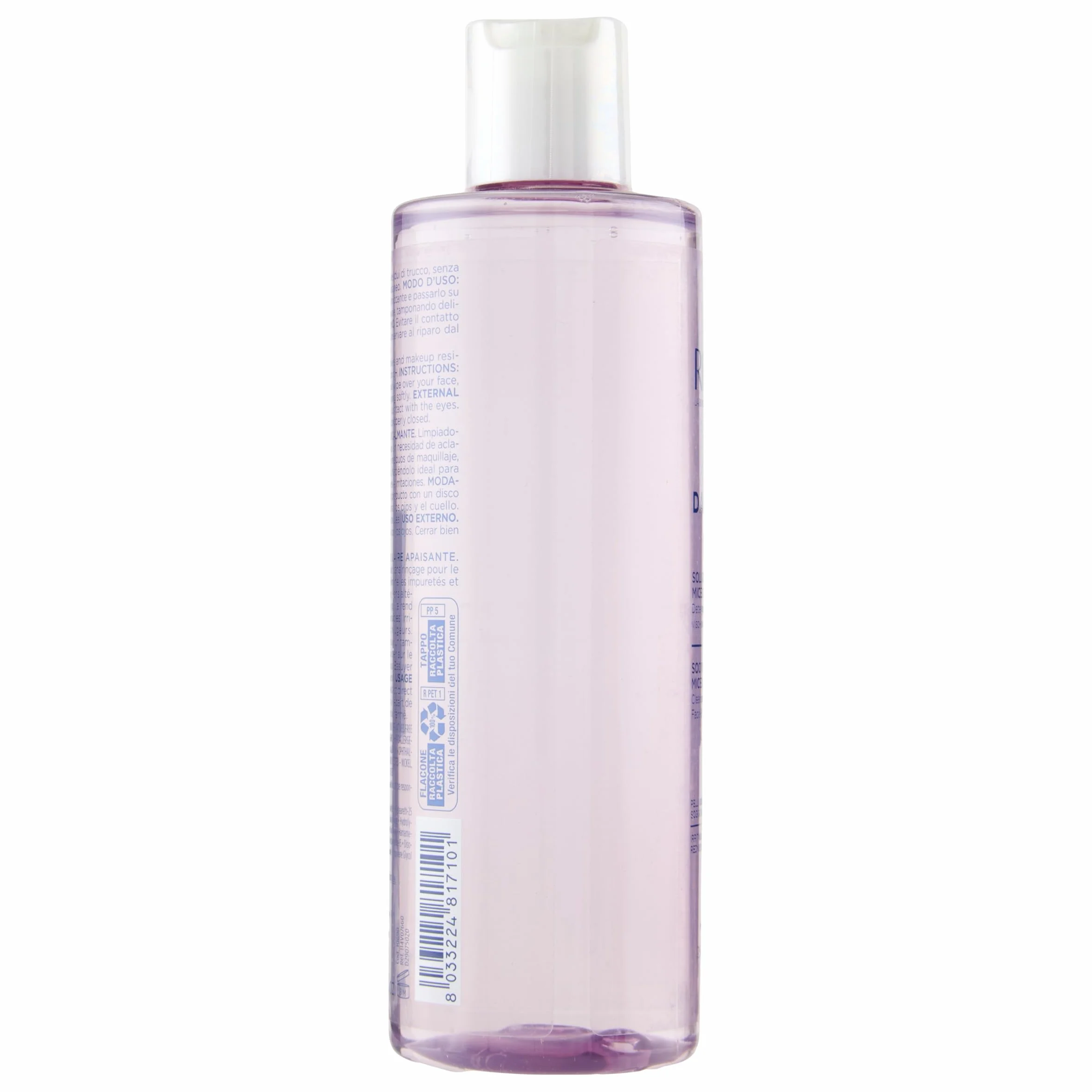 Rilastil Daily Care Soluzione Micellare Lenitiva, Detergente Struccante Viso Occhi senza Risciacquo per Pelli Sensibili e Reattive, Confezione da 250 ml