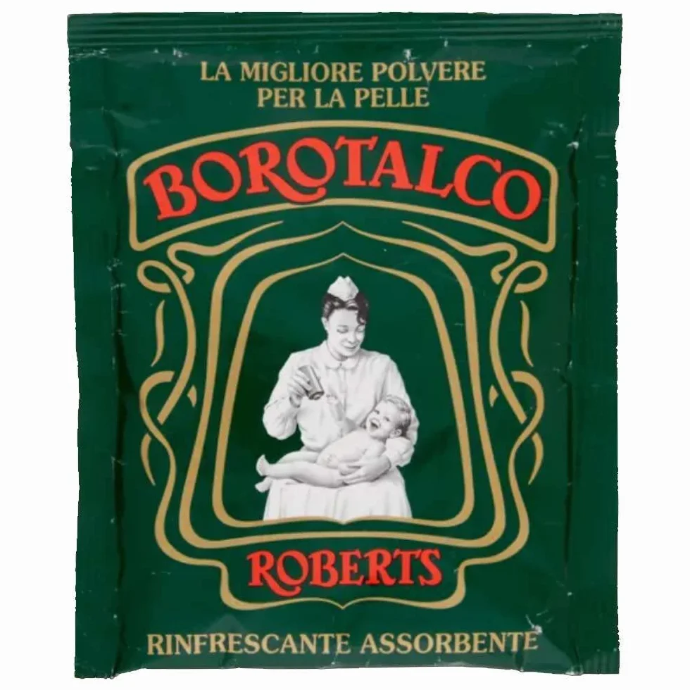 Roberts - Borotalco®, talco in polvere, pacco da 4 buste, buste da 100 g