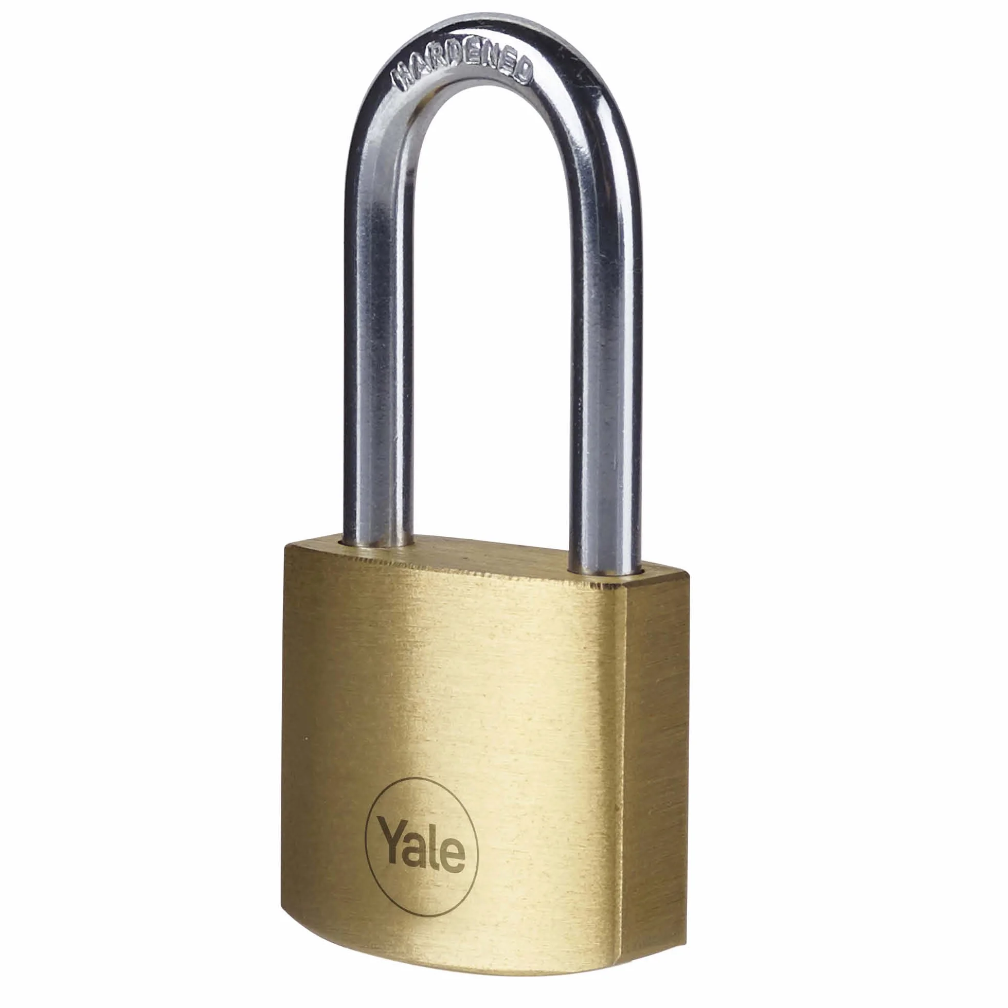 Yale Lucchetto in ottone Y110B/30/132/1 corpo 30mm arco lungo acciaio 3 chiavi