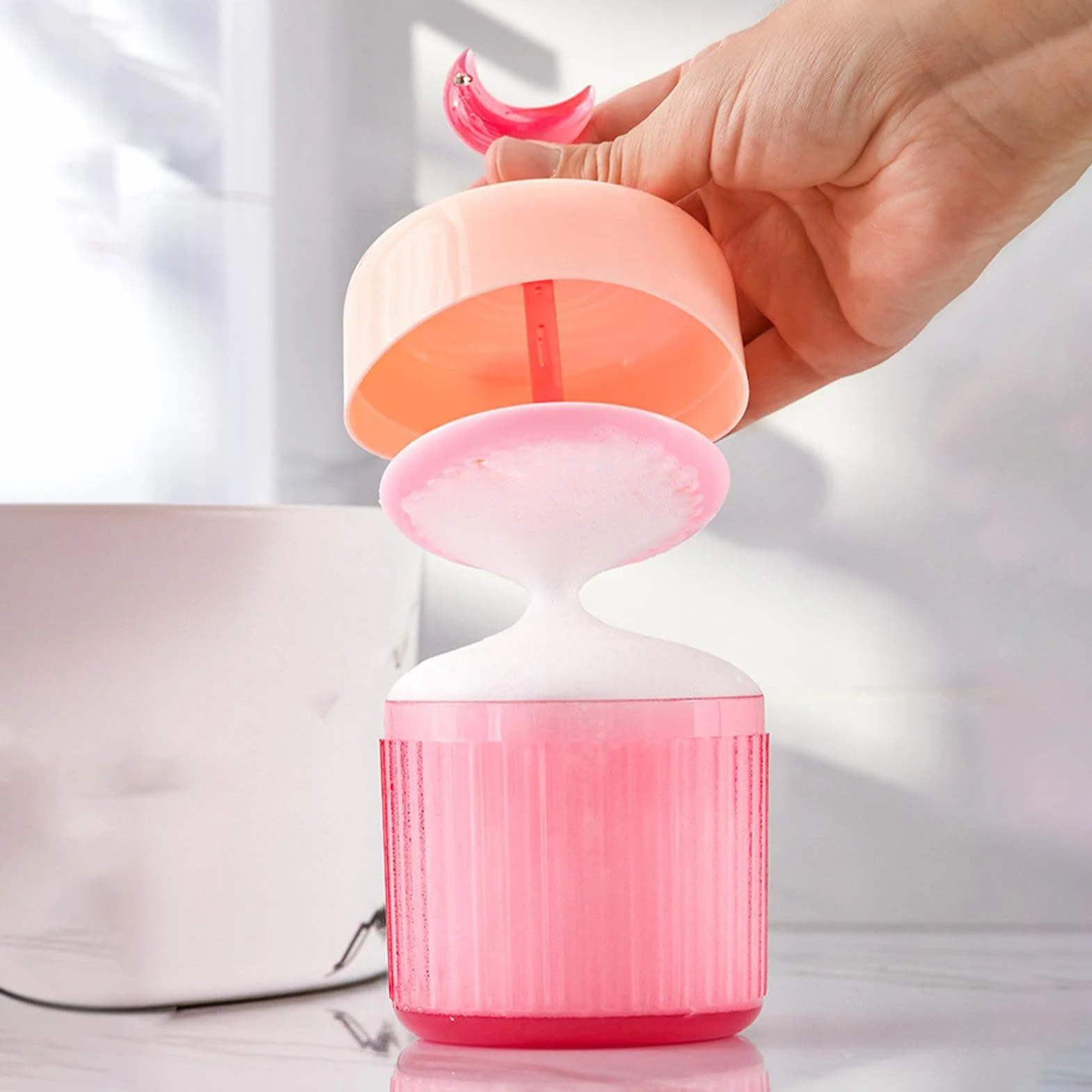 Tazza per la creazione di schiuma detergente per viso - Dispositivo Bubble Foamer Bubbler per la cura della pulizia della pelle del viso - Bubble Foamer per latte detergente, bagnoschiuma e Flavas