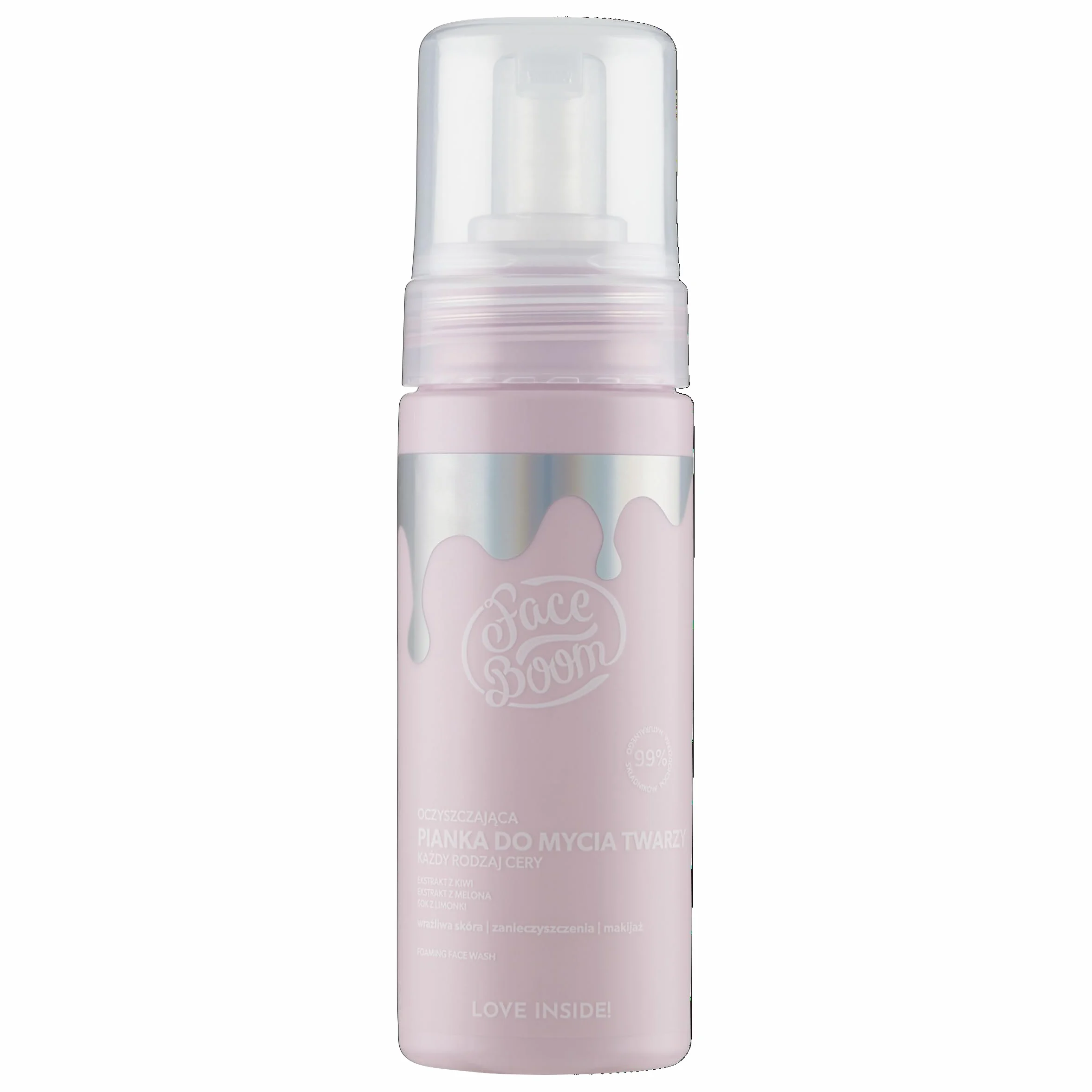 Body Boom Faceboom - Detergente viso schiumogeno facile e veloce rimozione del trucco in una forma piacevole, delicata effetto detergente e rinfrescante - Detergente viso schiumogeno Faceboom - 150 ml