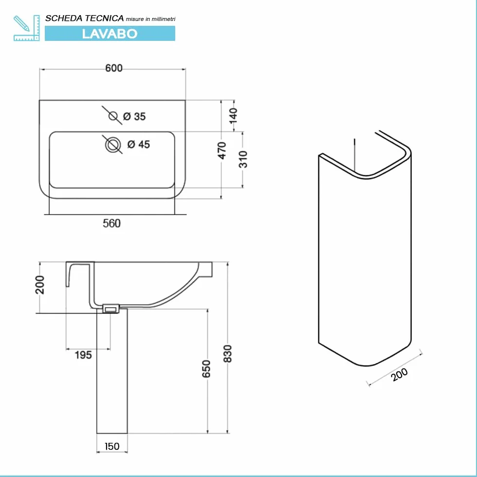 Zestaw sanitariów GINEVRA WC bidet lavabo 60 cm ceramika biały połysk