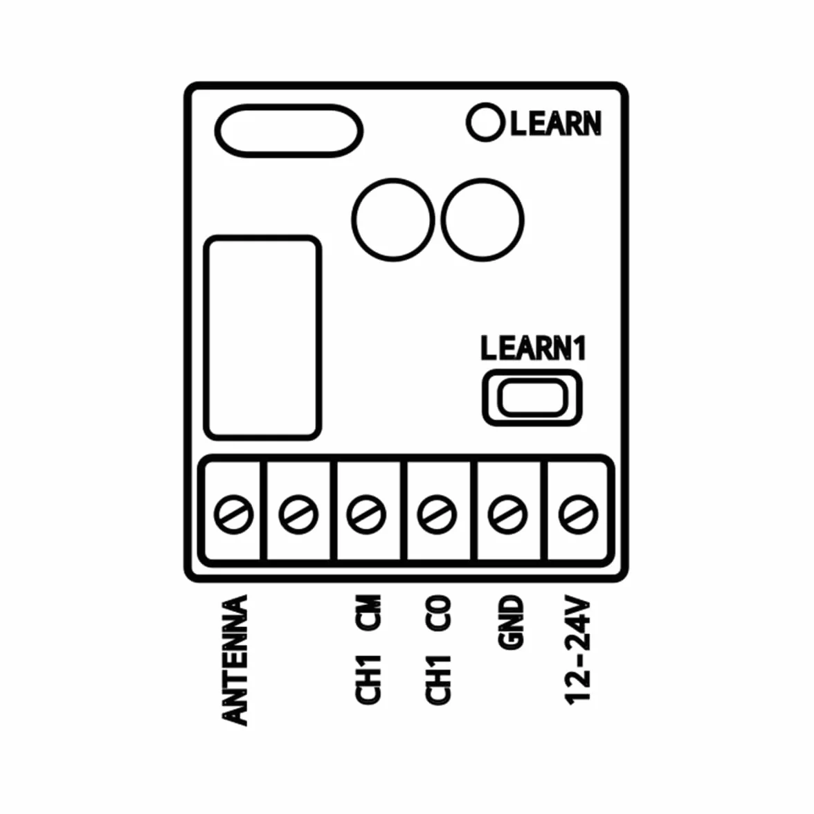 1Control SOLO KIT Ricevente universale 433MHz 1 canale radiocomando per apricancello