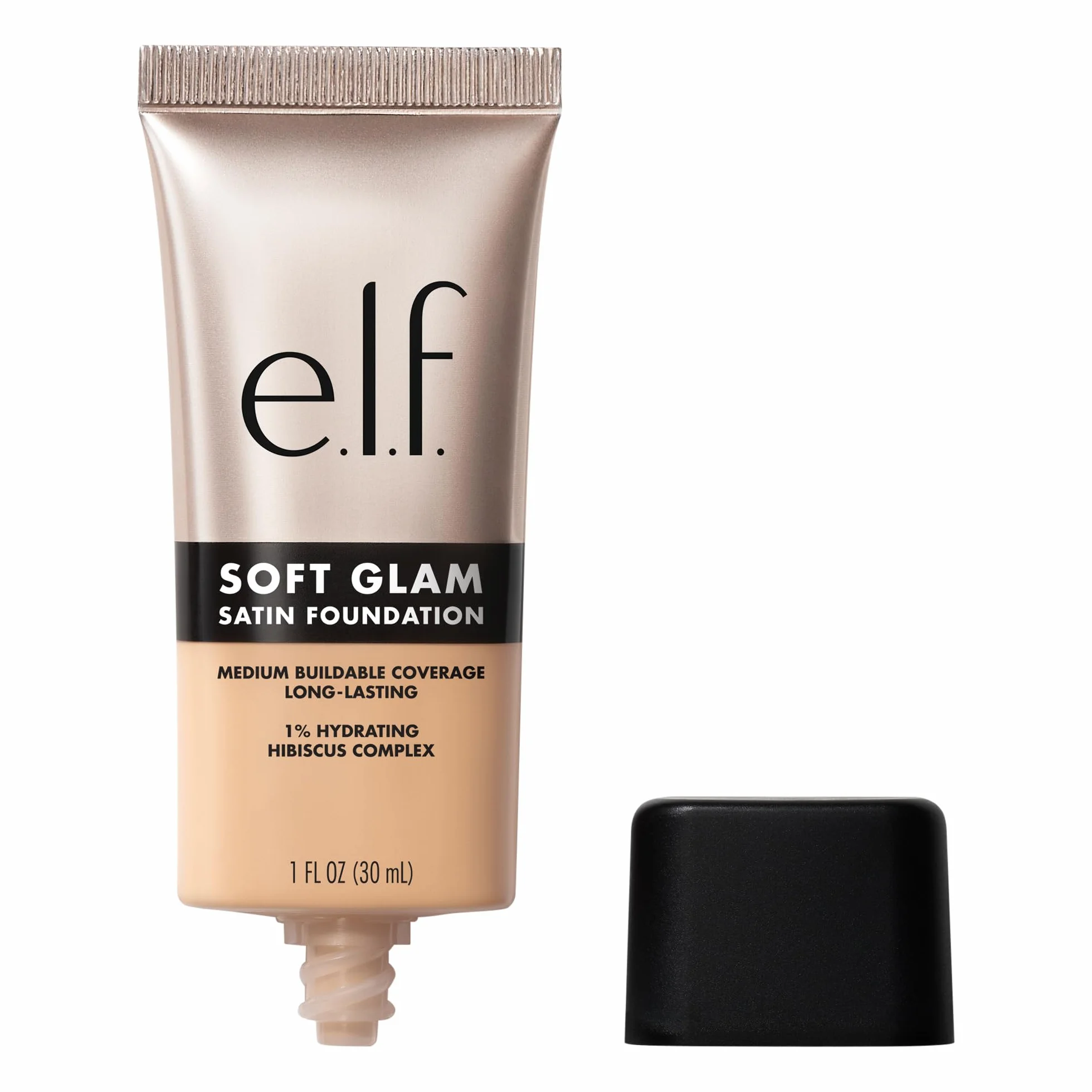 e.l.f. Soft Glam Satin Foundation, Medium Coverage, Long Lasting and Modulable for a Smooth Satin Finish, Vegan & Cruelty-Free, 21 Light Neutral
