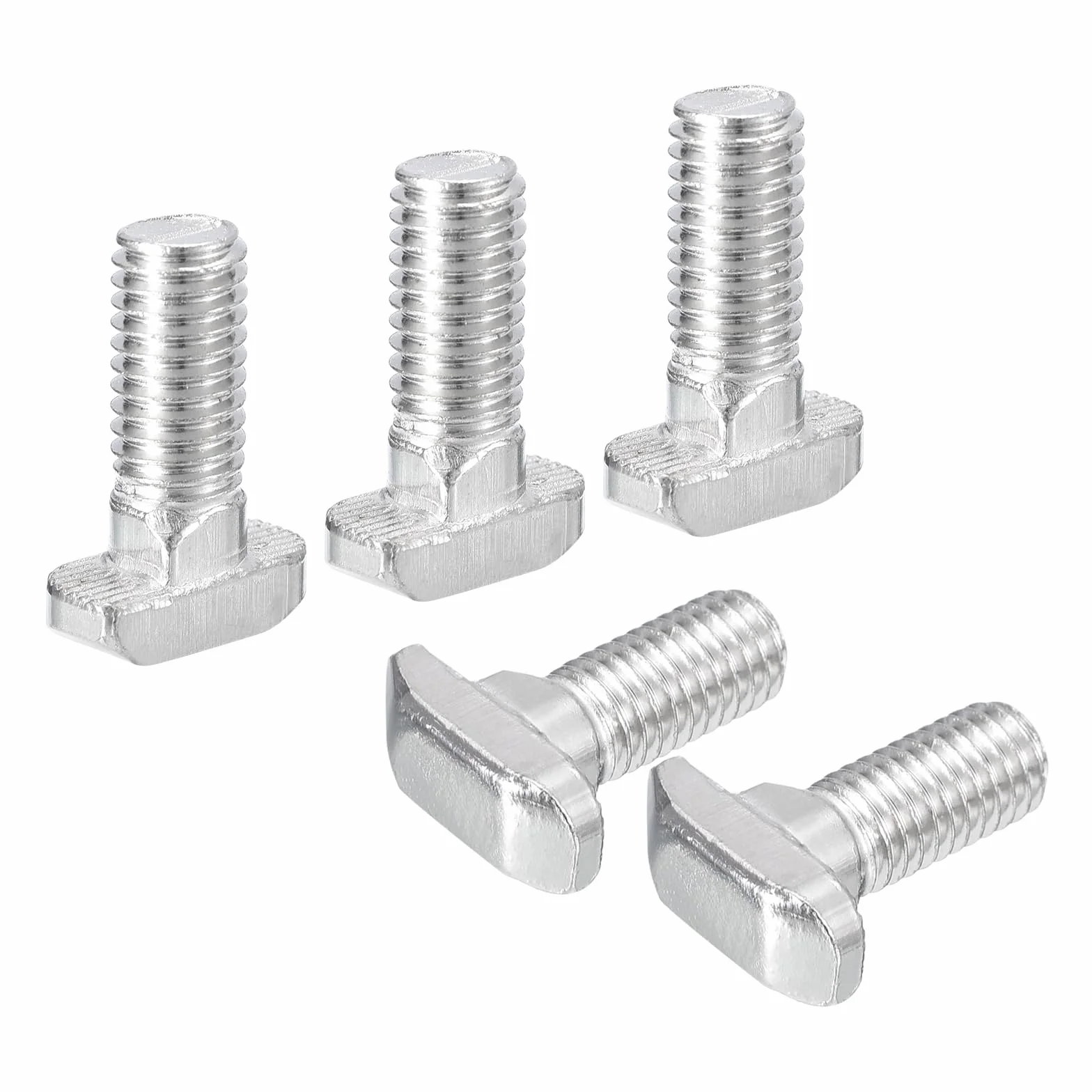 Bulloni a T-Slot M8 x 20mm per Profilo Alluminio Serie 4040, Acciaio Carbonio Nichelato, Argento, 40 Pezzi