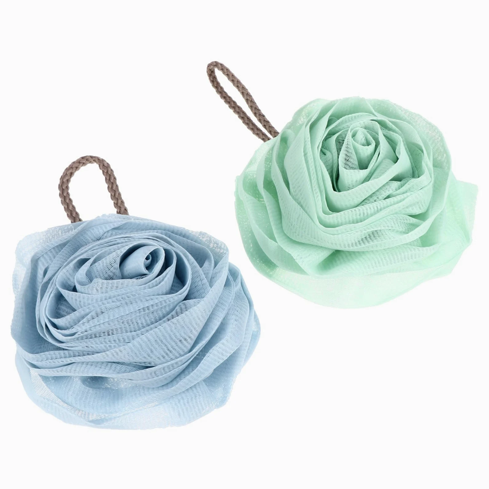 Housoutil 3 Set di Spugna da Bagno in Rete Spugna da Spugna da Bagno per Donna Morbida Ed Esfoliante Rete Strettamente Legata Facile da Appendere 2 Pezzi*3