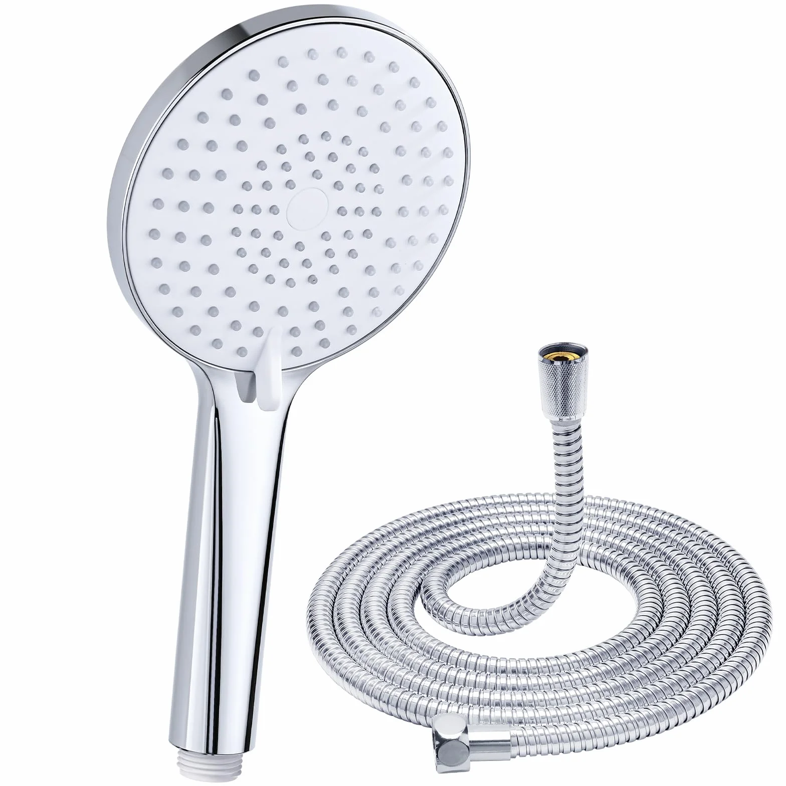YEAUPE PRO Soffione Doccia Anticalcare 3 Tipi Di Getto Grande Φ120mm Cromo 1.6M