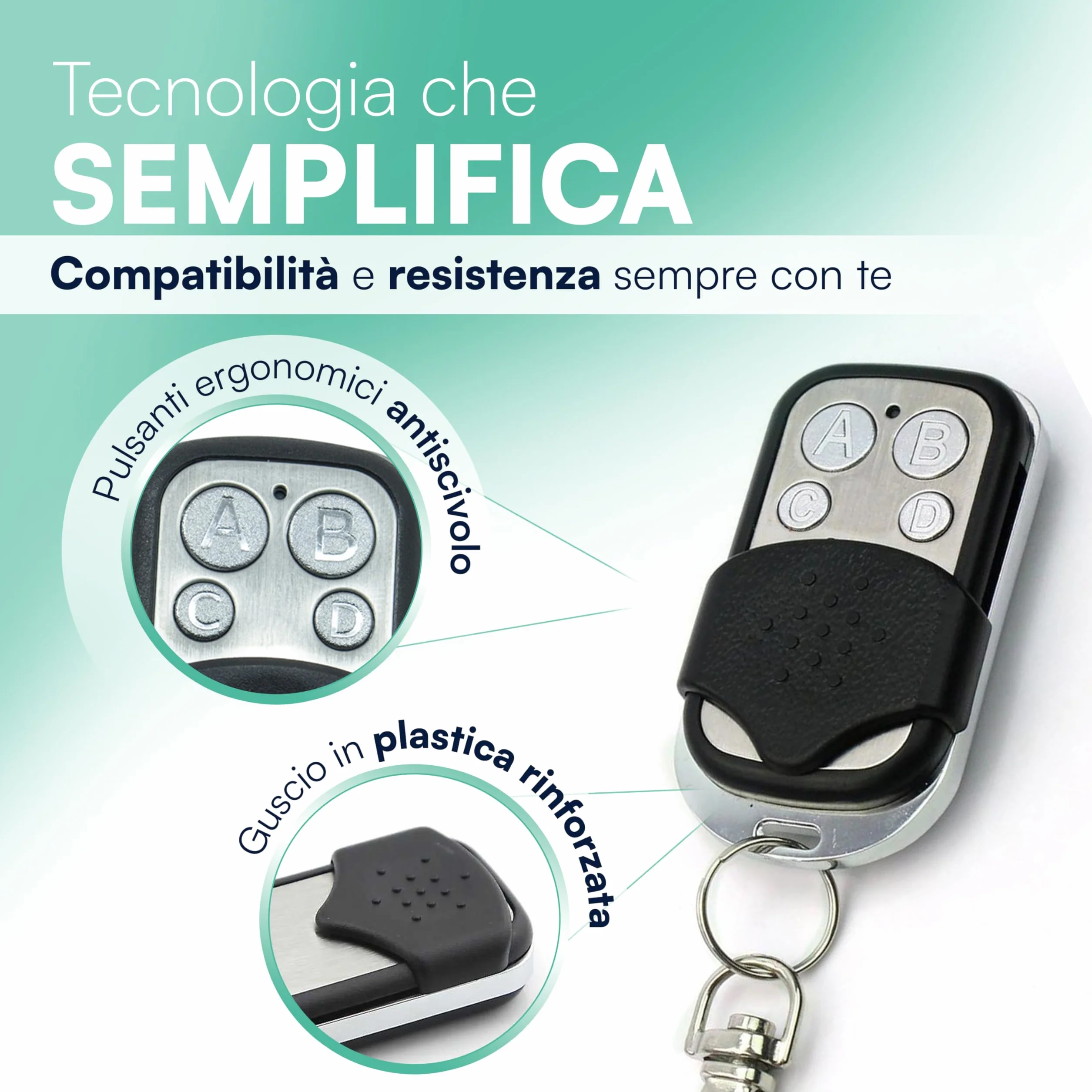 Telecomando Cancello Universale 433,92 MHz Codice Fisso 2x