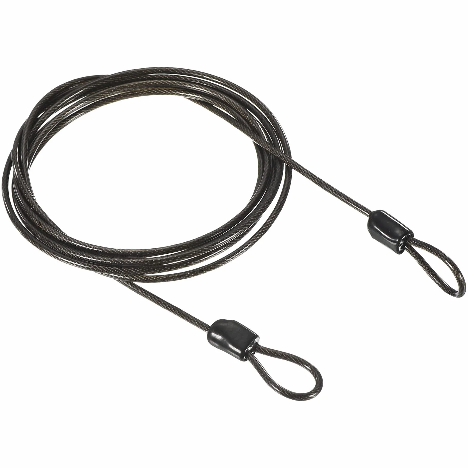 PATIKIL Sicurezza Cavo Acciaio 2.5mm x 2m Antifurto Rivestito Bagaglio Blocco Filo Corda Doppio Cerchio
